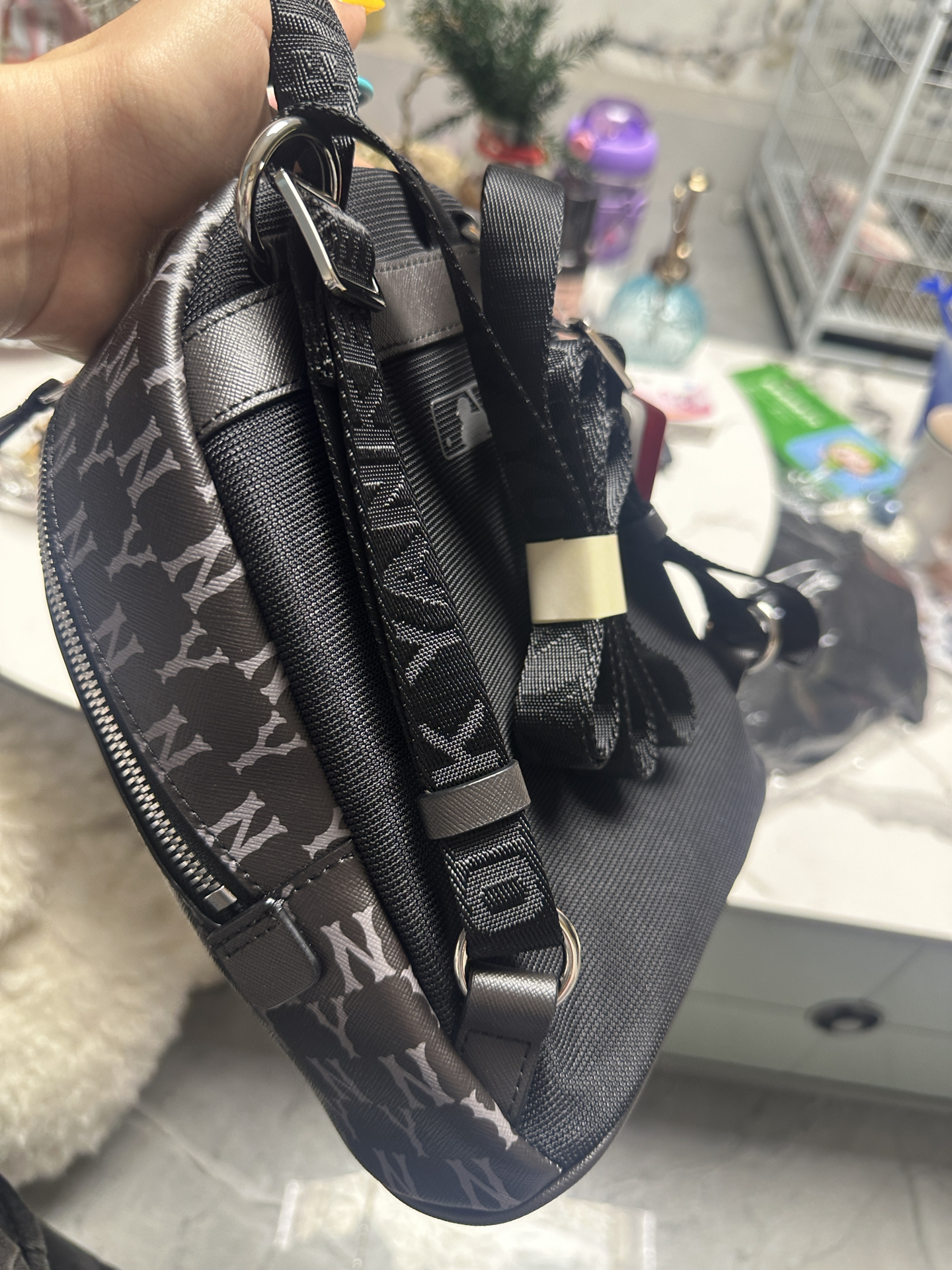 custom review-MLB Disney Коллаборация Полиэстер Рюкзак Мини Женский Черный