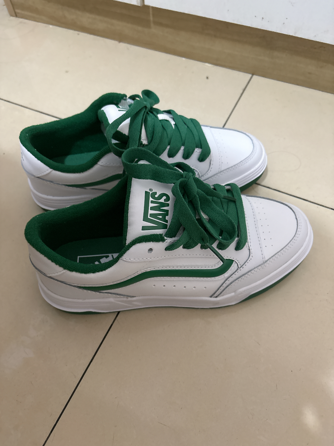 custom review-Vans Устойчивые к истиранию низкие кроссовки для скейтбординга унисекс зеленые белые