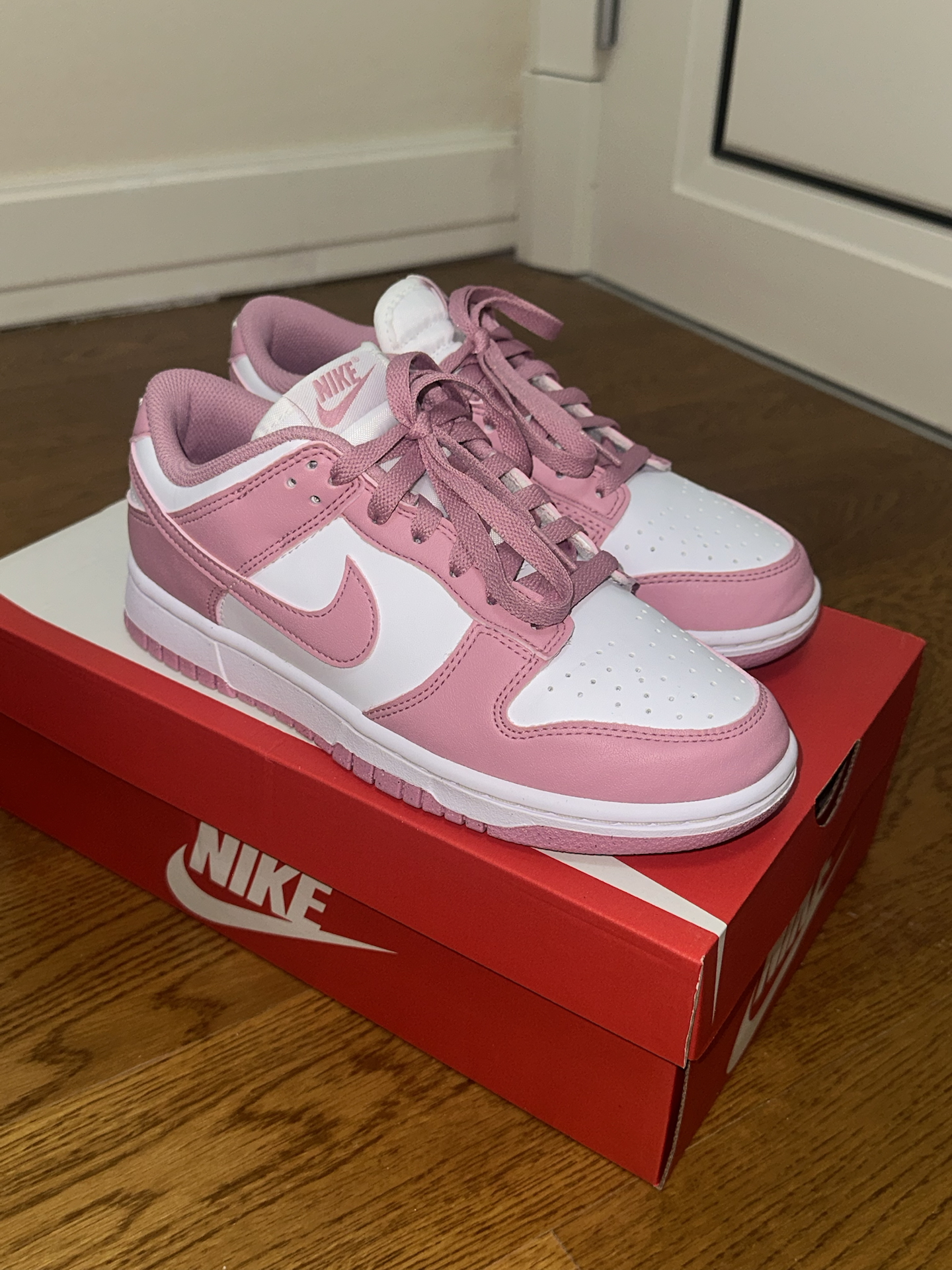 custom review-Nike Dunk Slip-on Устойчивый к истиранию Низкий Топ Скейтбординг Женские Розовые