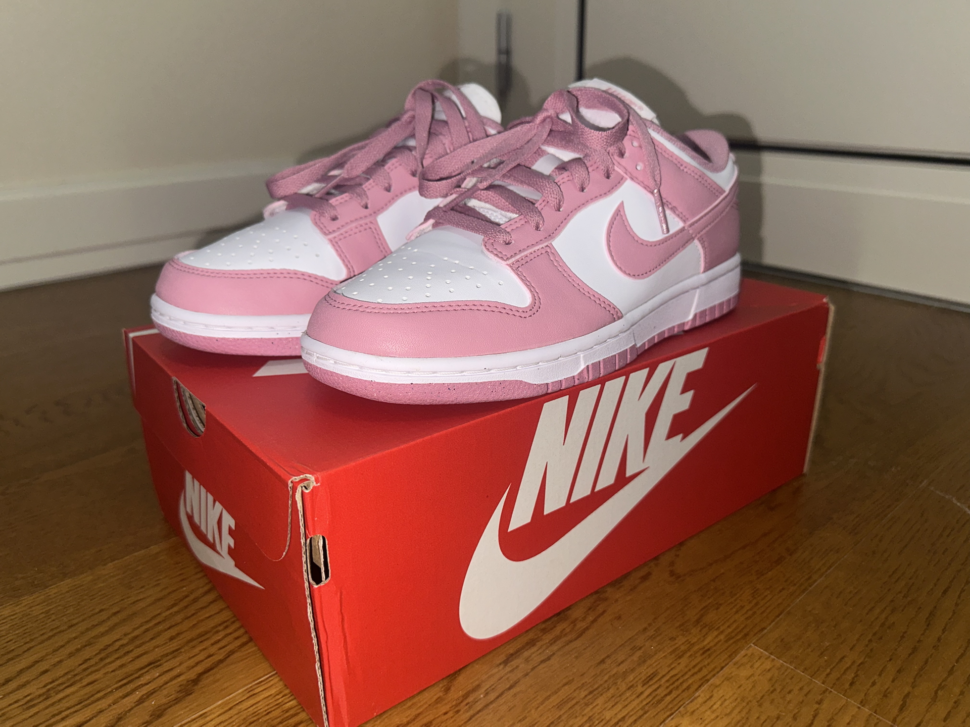 custom review-Nike Dunk Slip-on Устойчивый к истиранию Низкий Топ Скейтбординг Женские Розовые