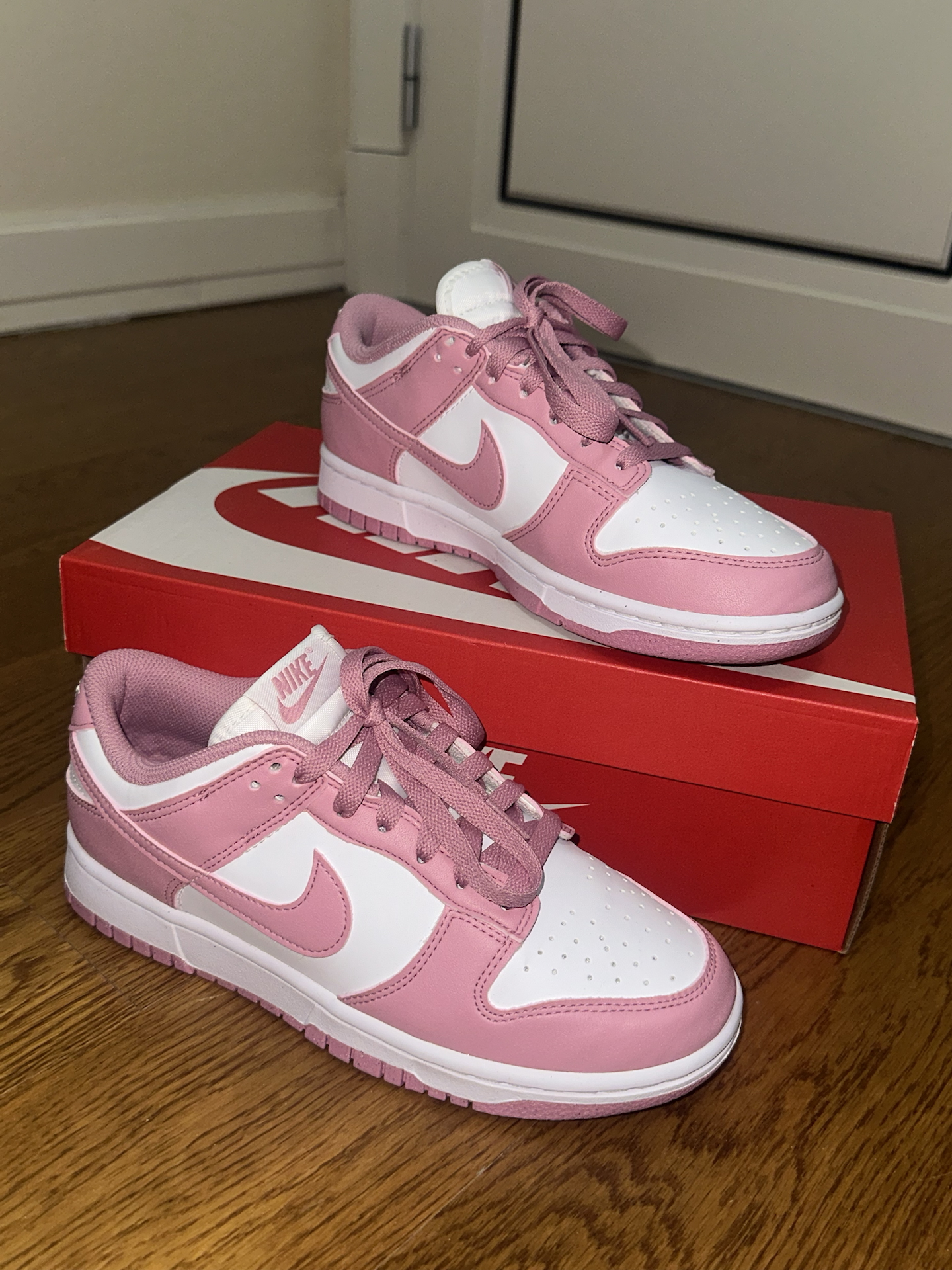 custom review-Nike Dunk Slip-on Устойчивый к истиранию Низкий Топ Скейтбординг Женские Розовые