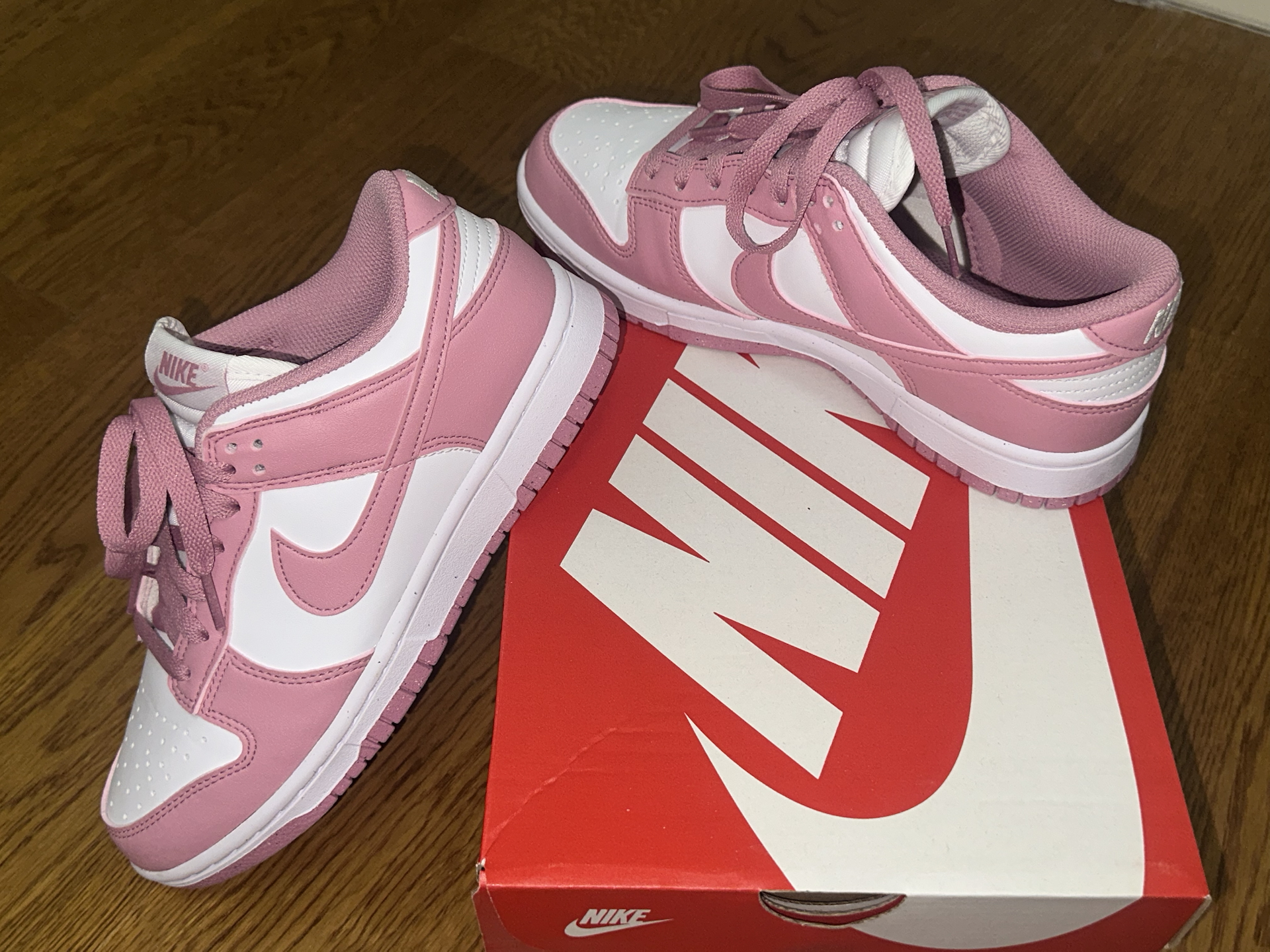 custom review-Nike Dunk Slip-on Устойчивый к истиранию Низкий Топ Скейтбординг Женские Розовые