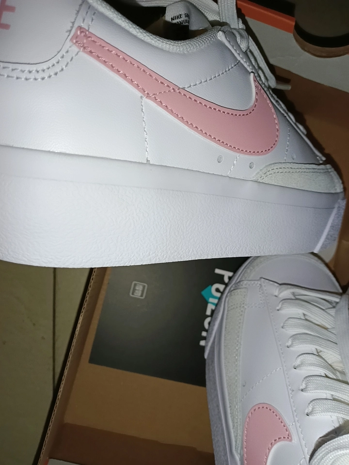 custom review-Nike Blazer Low Top Скейтборд Кроссовки Платформа Женские Белые