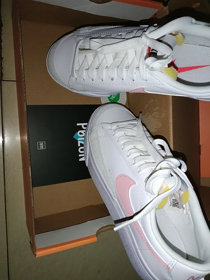 custom review-Nike Blazer Low Top Скейтборд Кроссовки Платформа Женские Белые