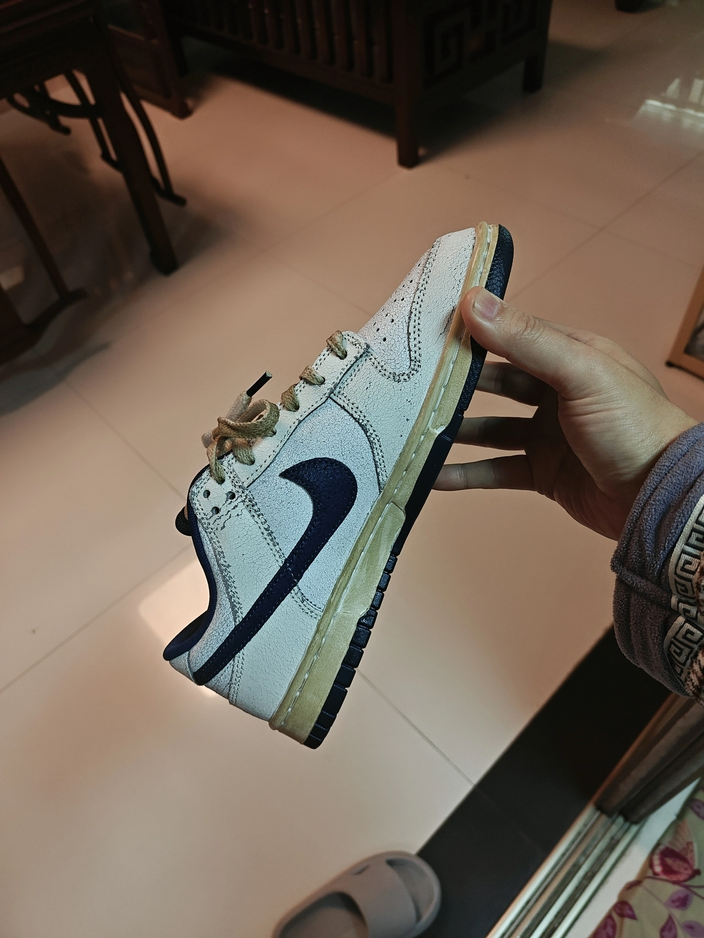 custom review-Nike x Stranger Things Dunk Low Скейтборд Кроссовки Топ Унисекс Серый Синий