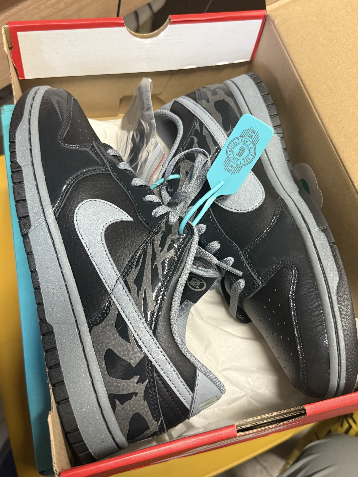 custom review-Nike Dunk Slip-Resistant Abrasion-Resistant Low-Top Скейтборд Кроссовки Мужские Черные