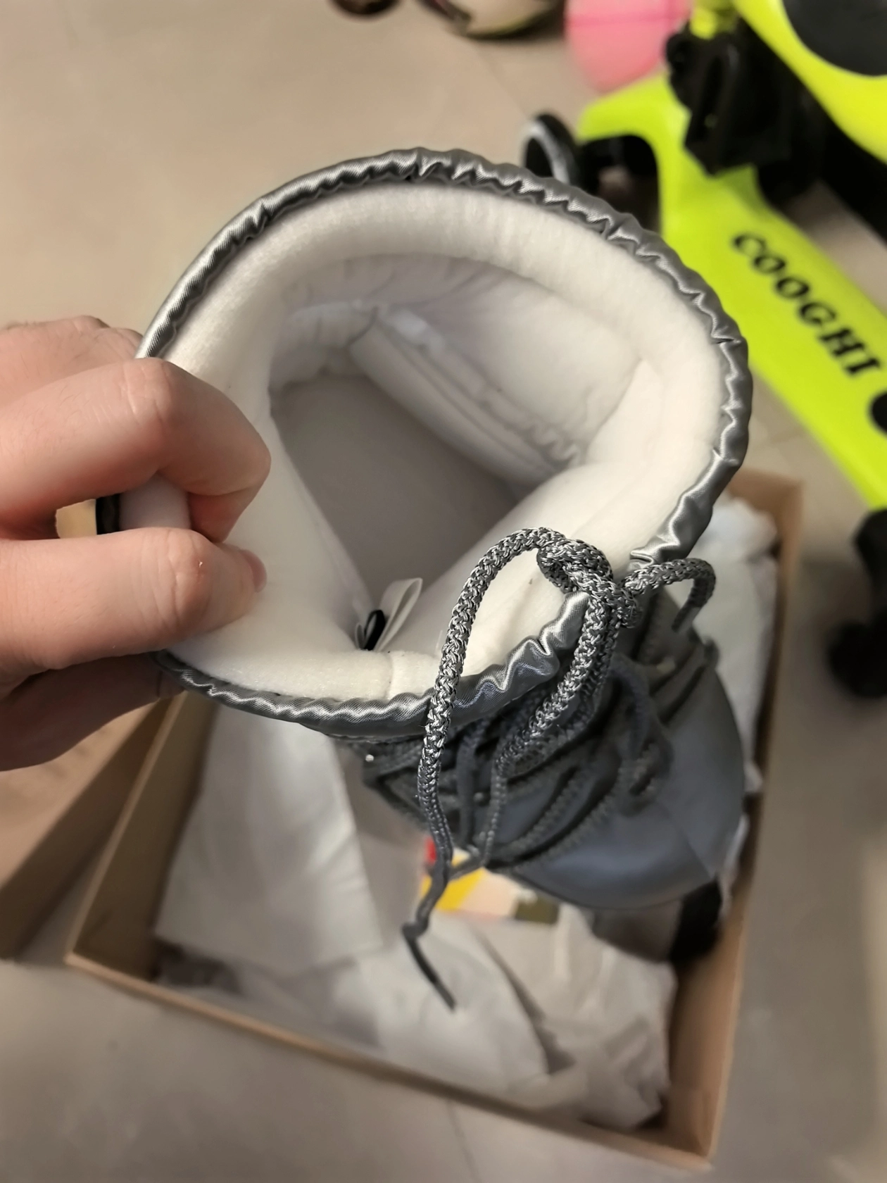 custom review-MOON BOOT Короткий сноубутс унисекс серебряный