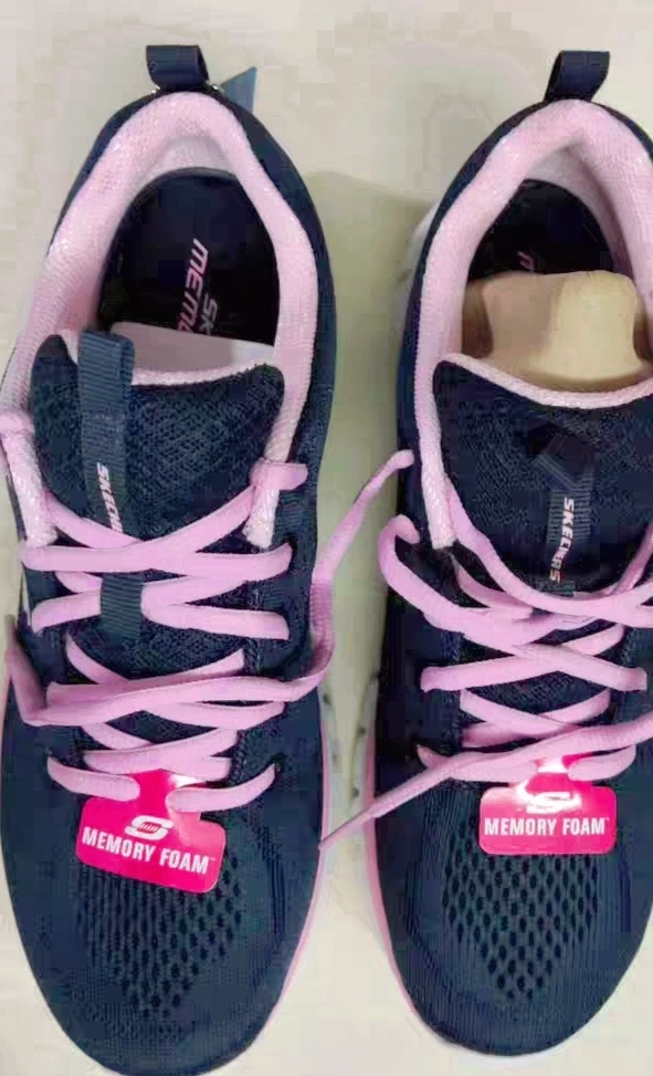 custom review-Skechers Graceful Дышащий Низкий Топ Повседневная Обувь Женская Синий Розовый Белый