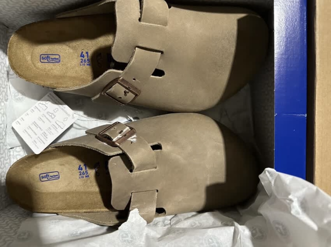 custom review-Birkenstock Boston кожаные мюли с металлической пряжкой унисекс светло-коричневые