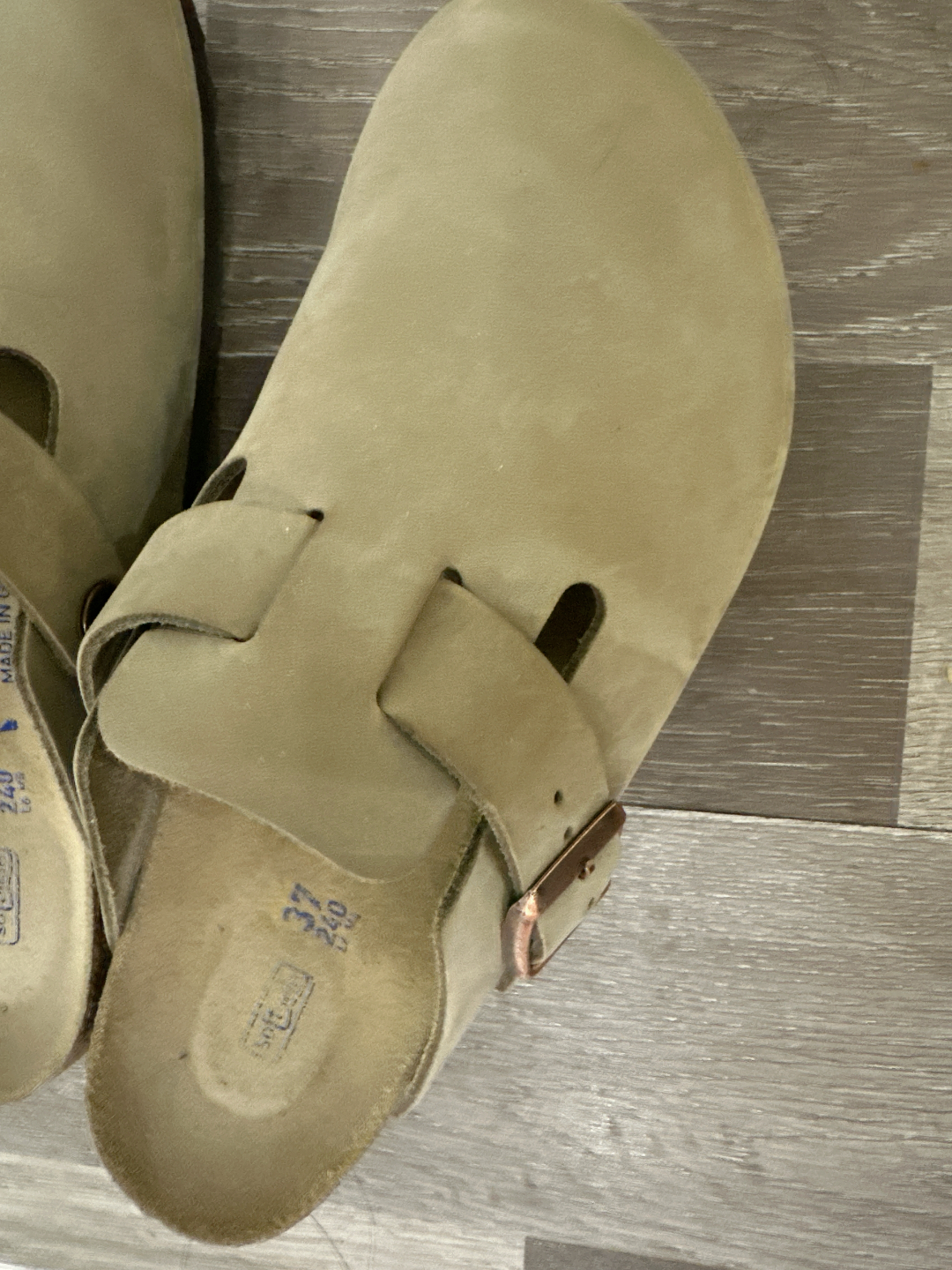 custom review-Birkenstock Boston кожаные мюли с металлической пряжкой унисекс светло-коричневые