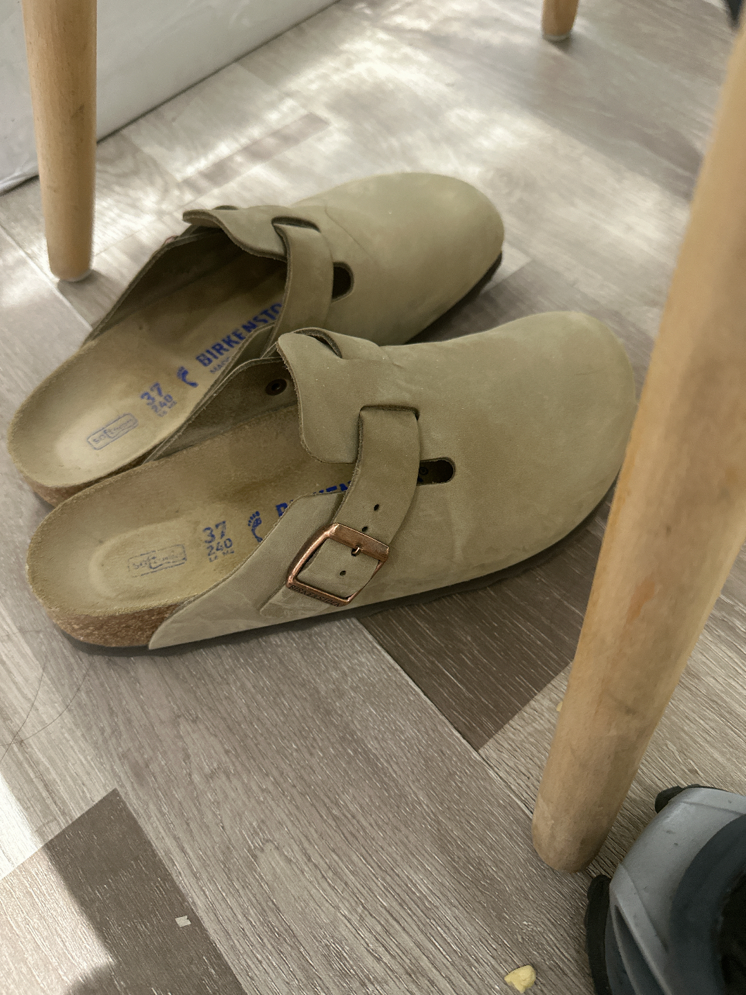custom review-Birkenstock Boston кожаные мюли с металлической пряжкой унисекс светло-коричневые