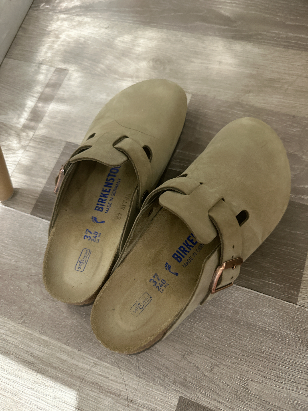 custom review-Birkenstock Boston кожаные мюли с металлической пряжкой унисекс светло-коричневые