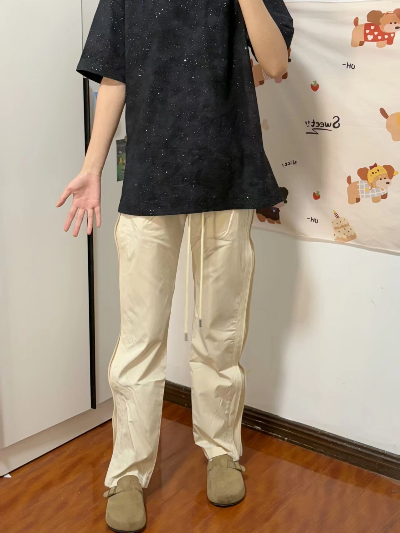 宝藏卡其色休闲机能裤