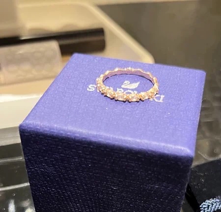 custom review-Swarovski Vittore Кольца из искусственного хрусталя Женские Розовое золото с покрытием