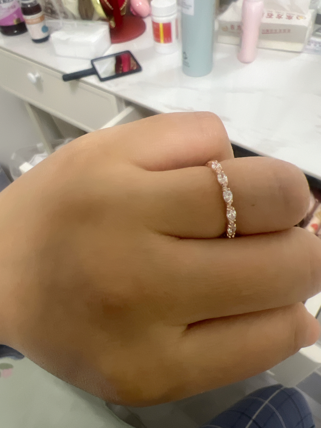 custom review-Swarovski Vittore Кольца из искусственного хрусталя Женские Розовое золото с покрытием