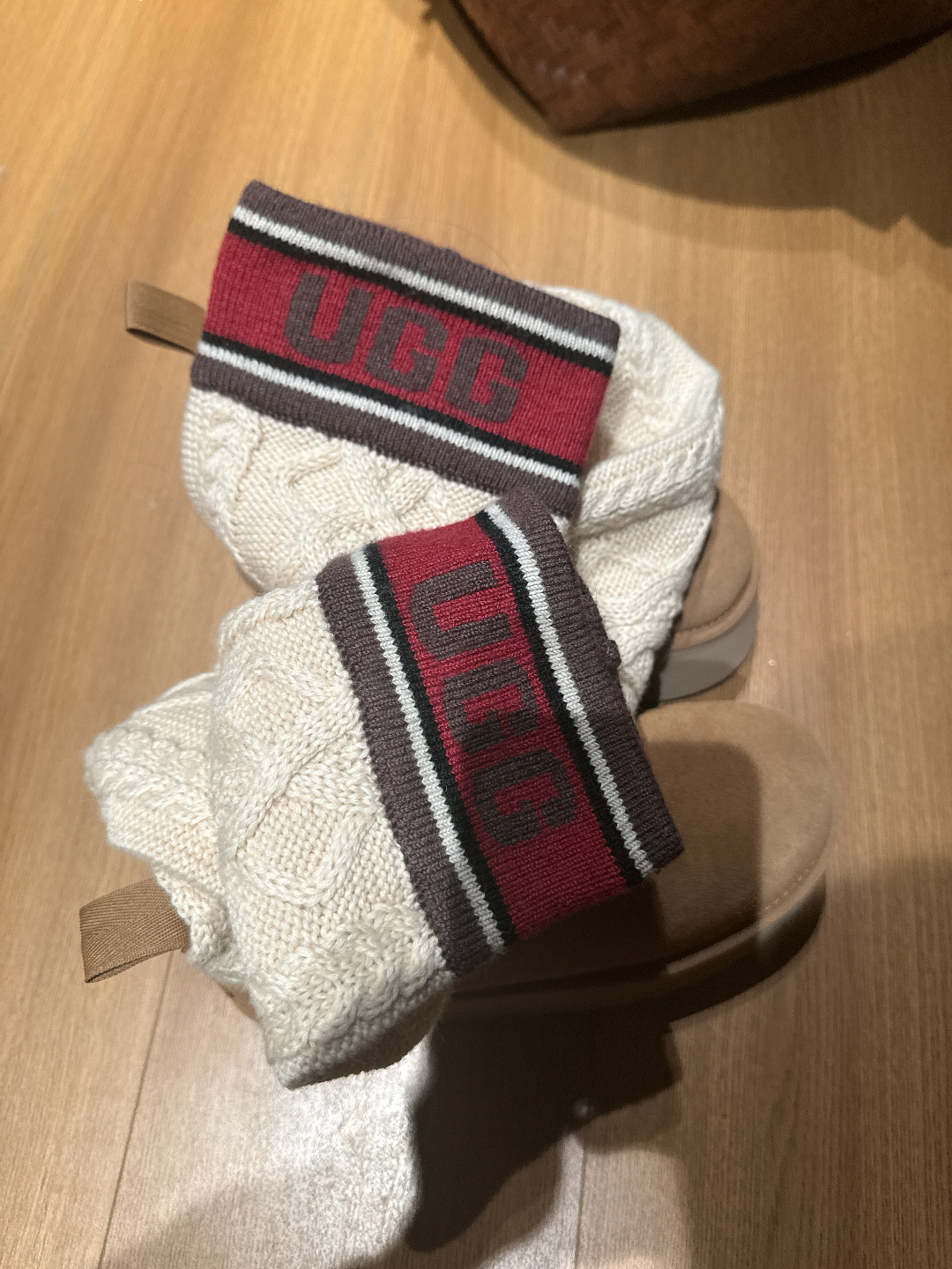 custom review-UGG Высокие ботильоны женские коричневый белый красный