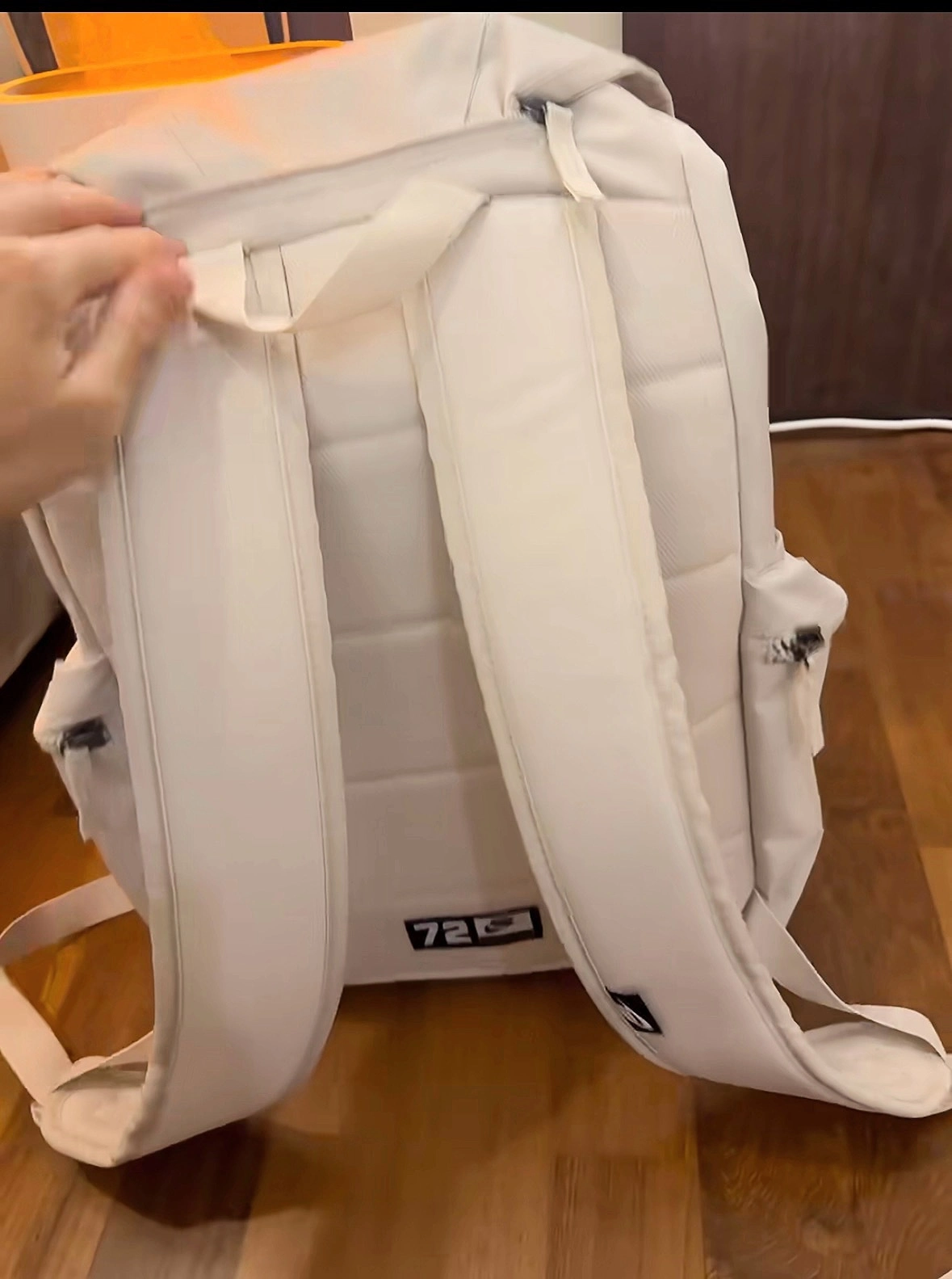 custom review-Nike Heritage Полиэстер Рюкзак Стандартный (Standard) Унисекс Светлый Древесный Коричневый Белый