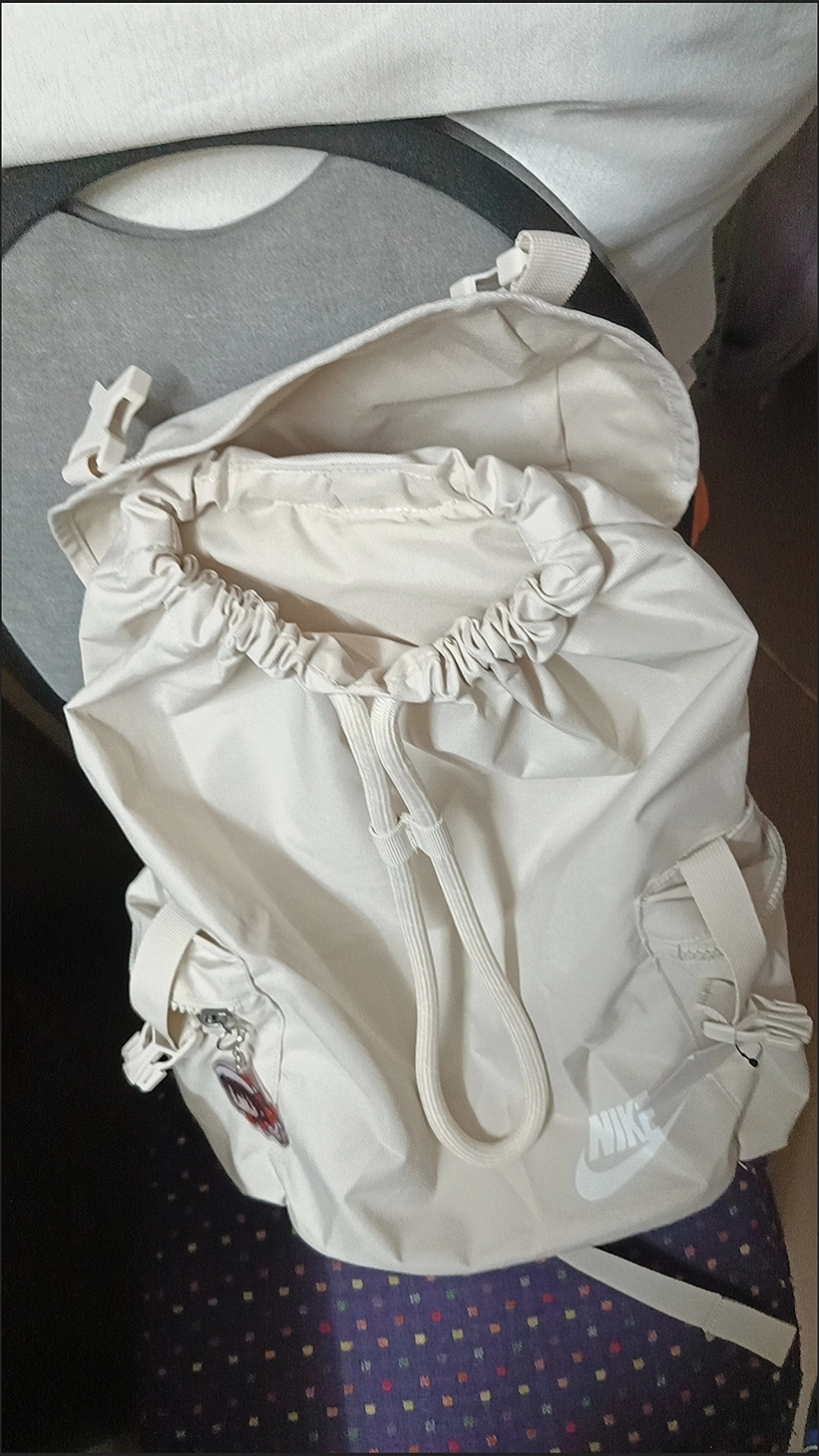 custom review-Nike Heritage Полиэстер Рюкзак Стандартный (Standard) Унисекс Светлый Древесный Коричневый Белый