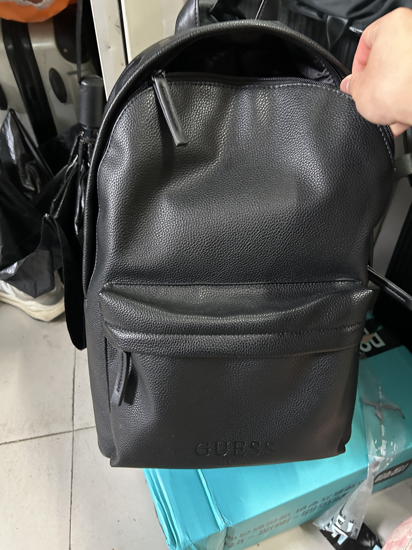 custom review-GUESS Синтетическая кожа Студенческий рюкзак из кожи Легкий Рюкзак для путешествий Рюкзак для ноутбука Стандартный Унисекс