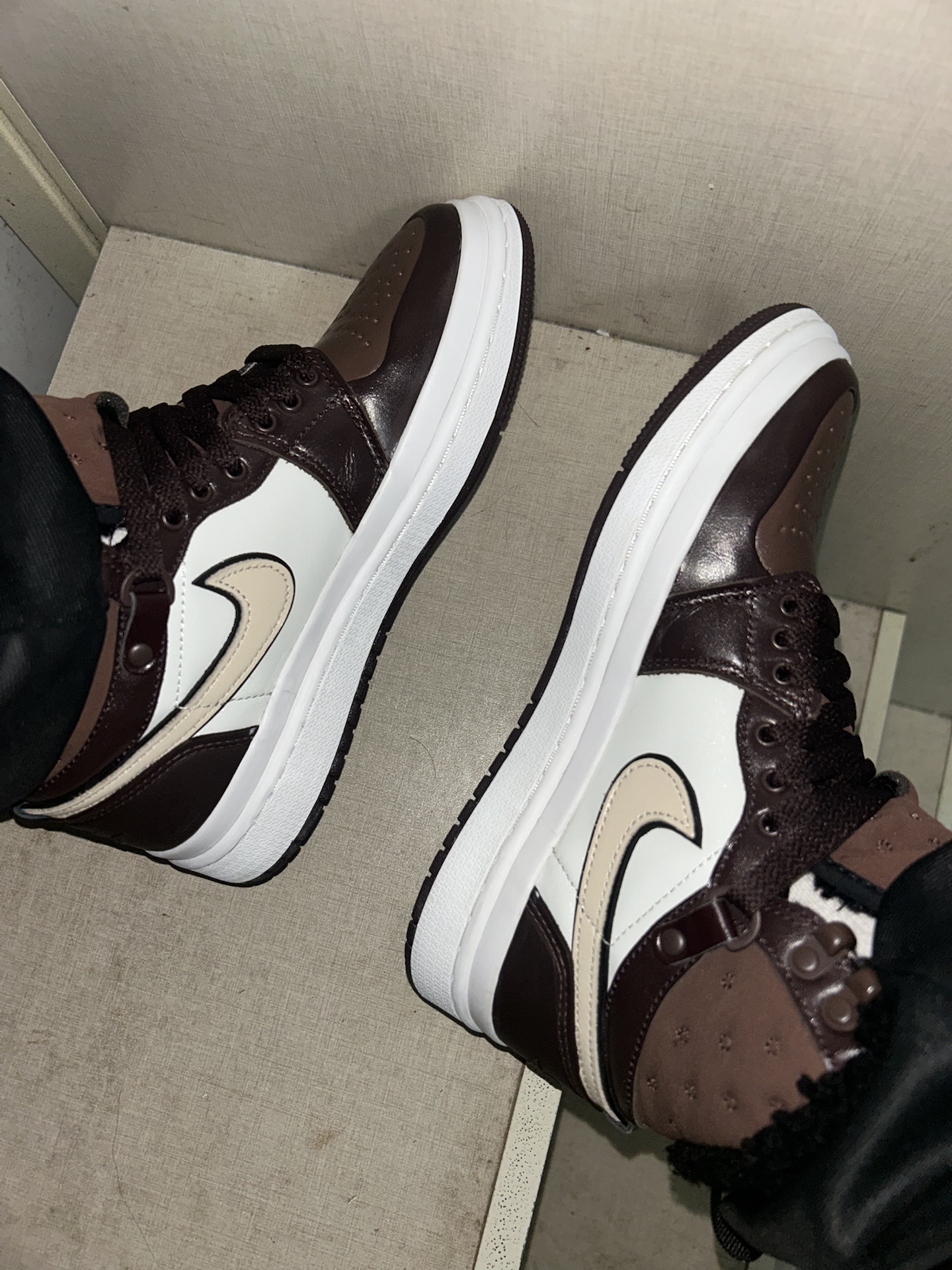 custom review-Jordan Air Jordan 1 Acclimate High Топ Винтажные баскетбольные кроссовки Женские Кофе