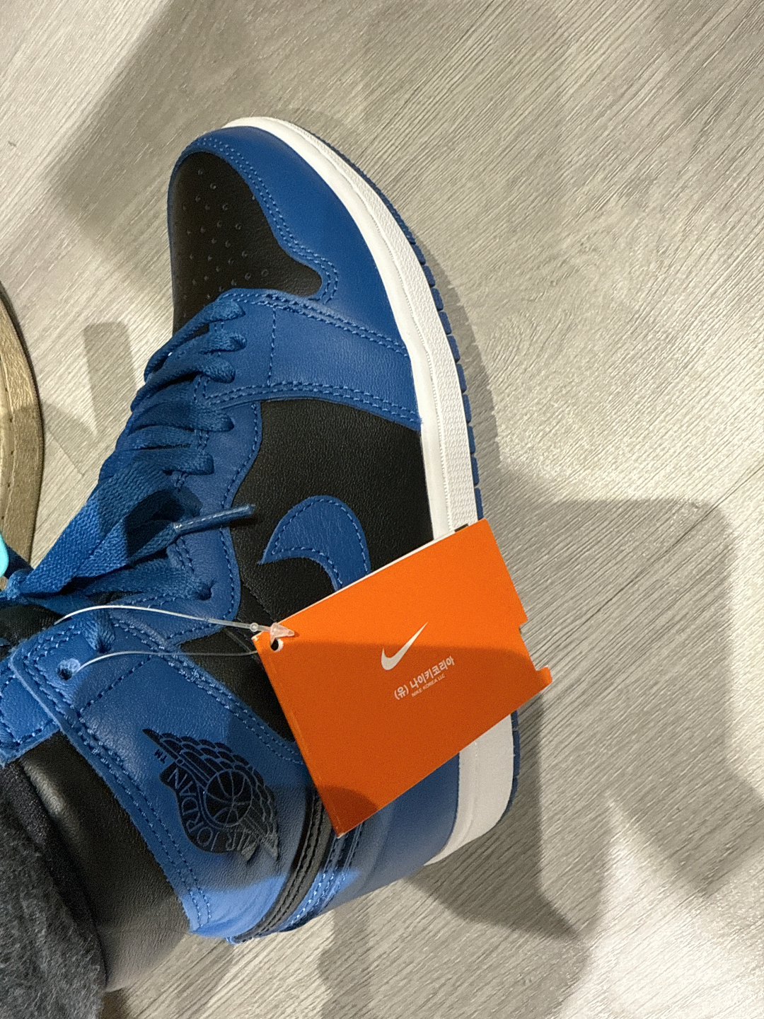 custom review-Jordan Air Jordan 1 High Топ Винтажные Баскетбольные Кроссовки Унисекс Черный Синий