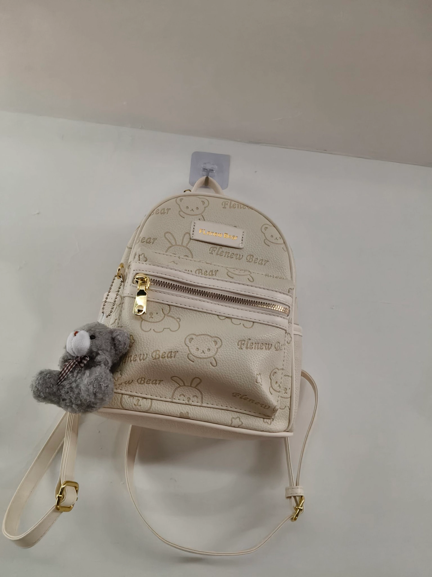 custom review-JANE KLAIN Рюкзак из синтетической кожи стандартный женский цвет экрю розовый черный