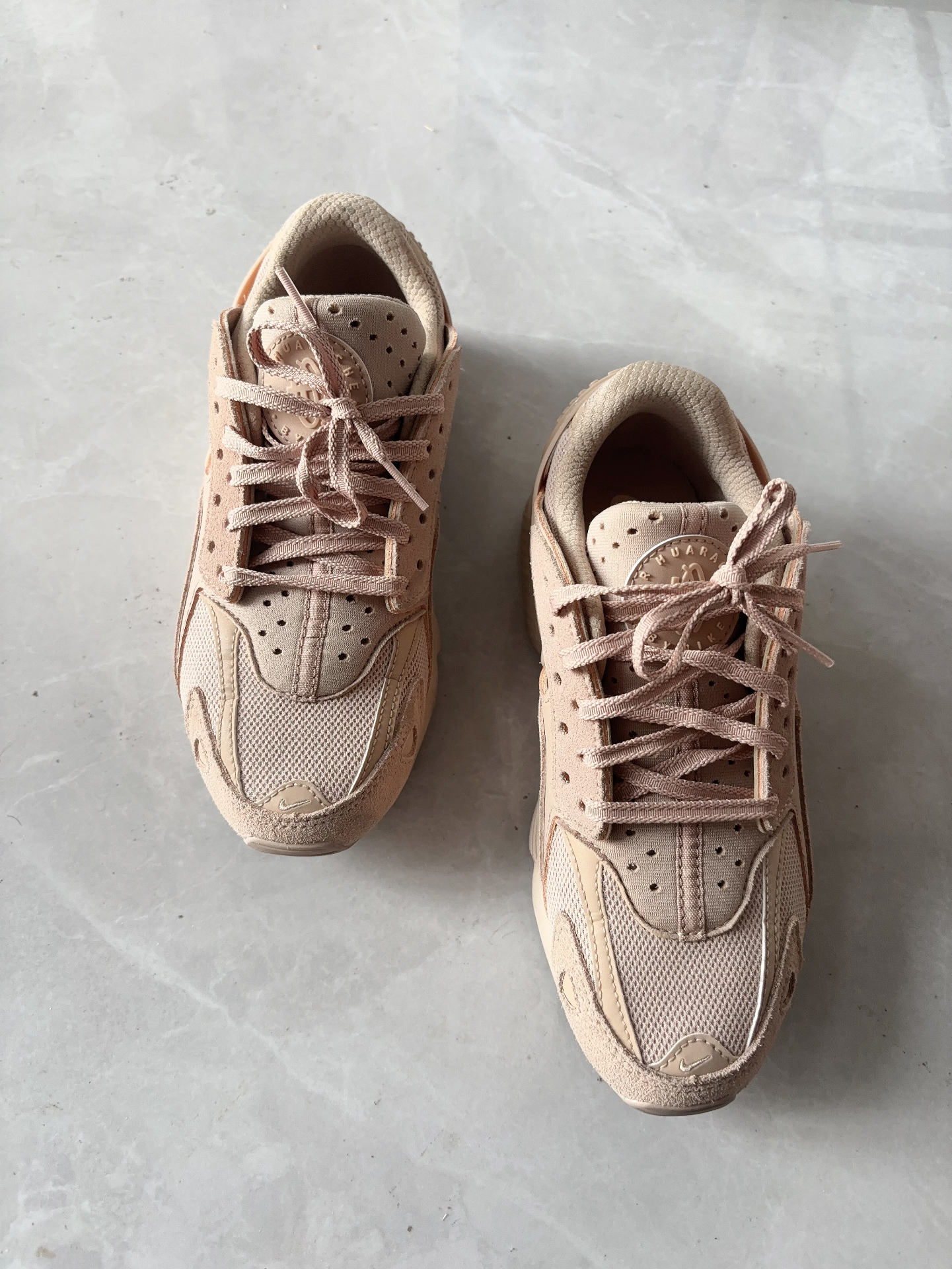 custom review-Nike Air Huarache Run Устойчивый к истиранию Низкий Топ Повседневные Беговые кроссовки Унисекс Коричневый