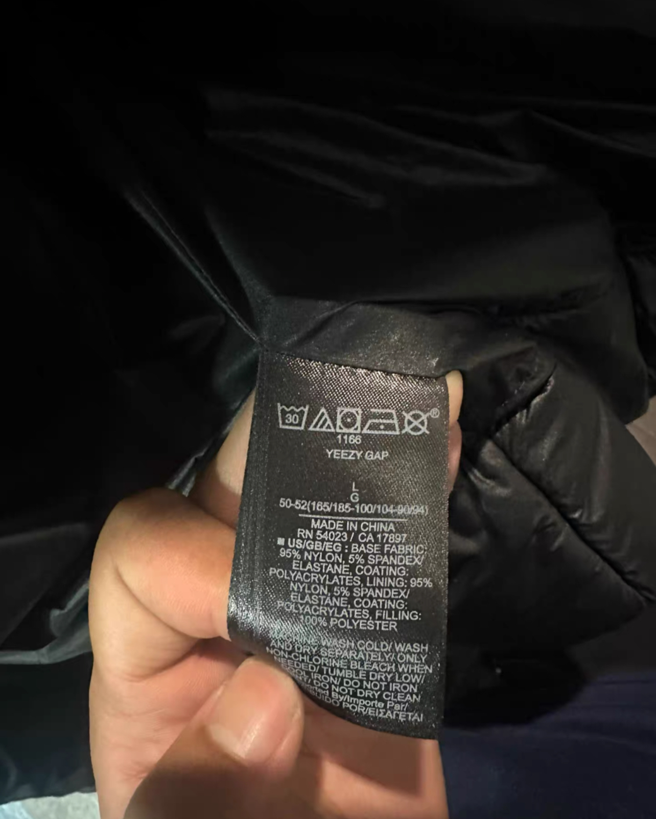 custom review-YEEZY x Gap X Balenciaga Хлопковый пуховик Унисекс Черный