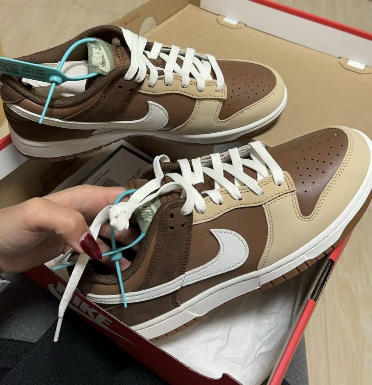 custom review-Nike Dunk Slip-on Устойчивый к истиранию Низкий Топ Скейтборд Кроссовки Унисекс Коричневый