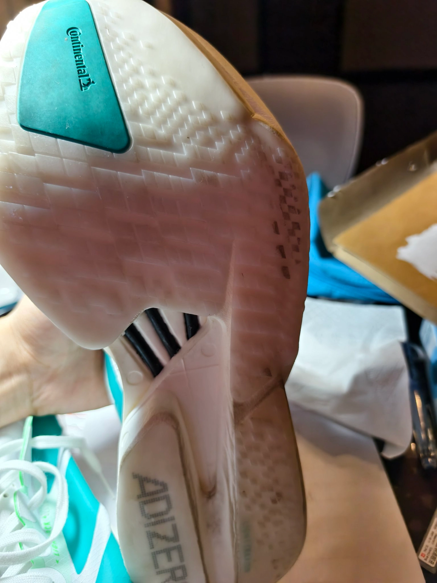 custom review-Adidas Adizero Adios Pro 4 Устойчивый к истиранию Дышащий Низкий Топ Повседневная Беговая Обувь Унисекс Белый Синий