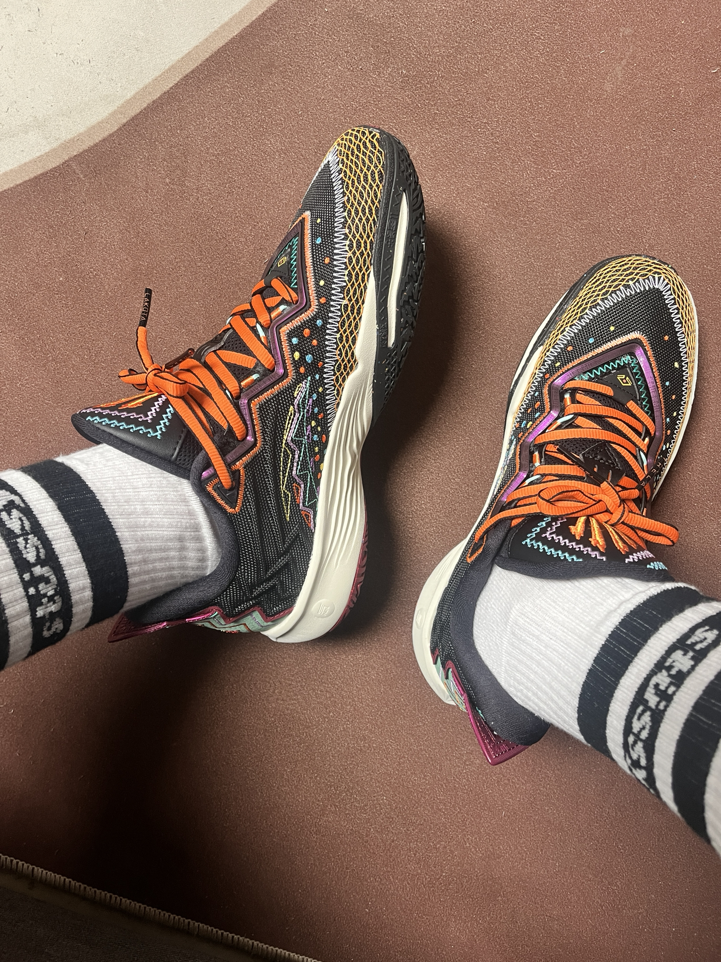 custom review-ANTA KAI 2 Амортизация Устойчивость к истиранию и Устойчивые свойства Низкий Топ Баскетбольные кроссовки Мужской Черный Зеленый Оранжевый