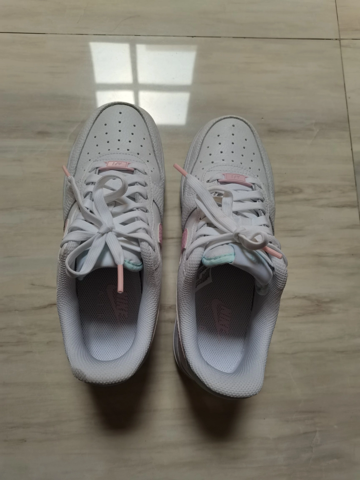 custom review-Nike Air FORCE 1 Slip-on Устойчивый к истиранию Низкий Топ Скейтбординг Кроссовки Женские Белый Розовый