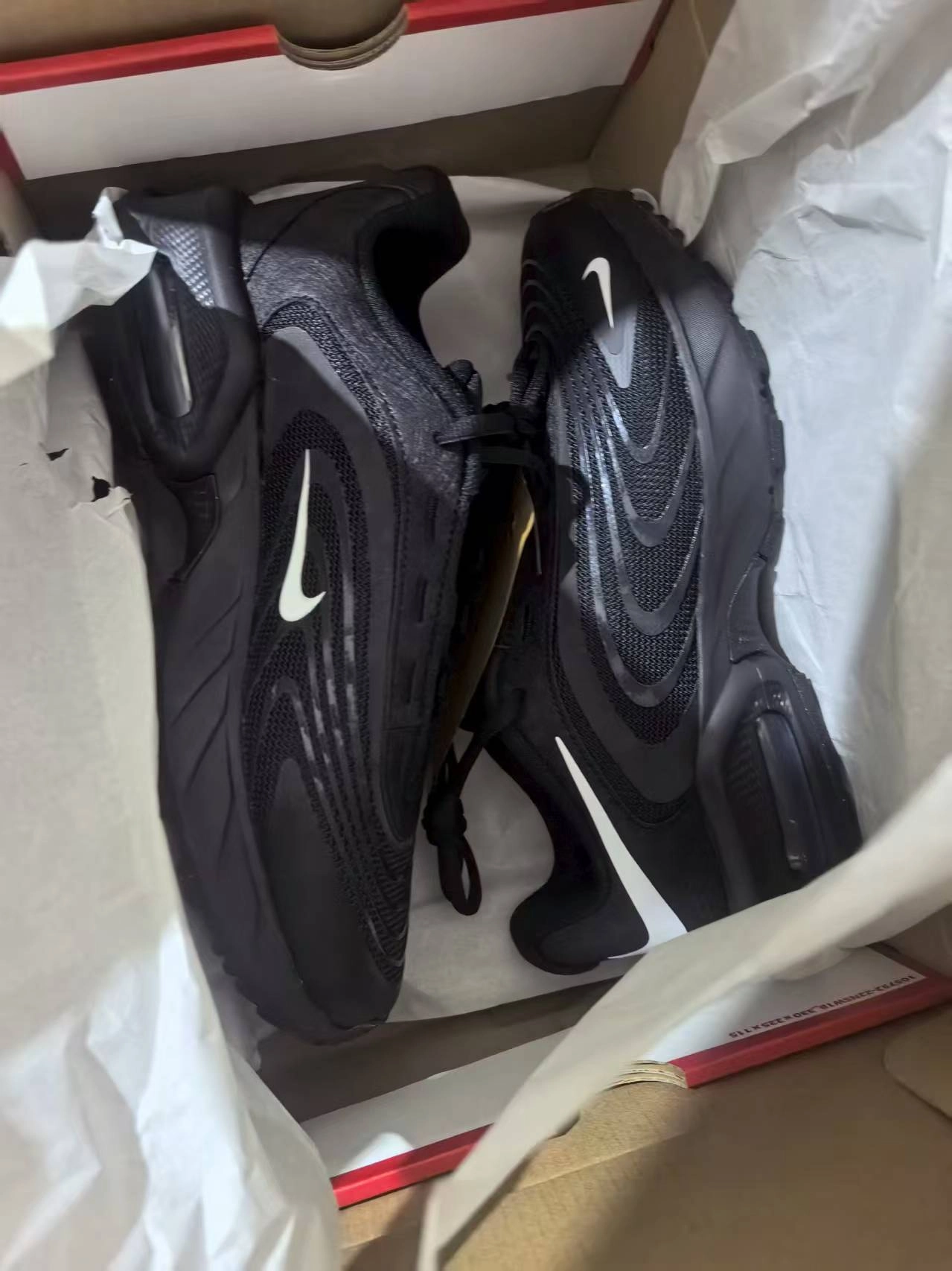 custom review-Nike Air Max Пламя Устойчивый к истиранию Низкий Топ Casual Мужской Черный