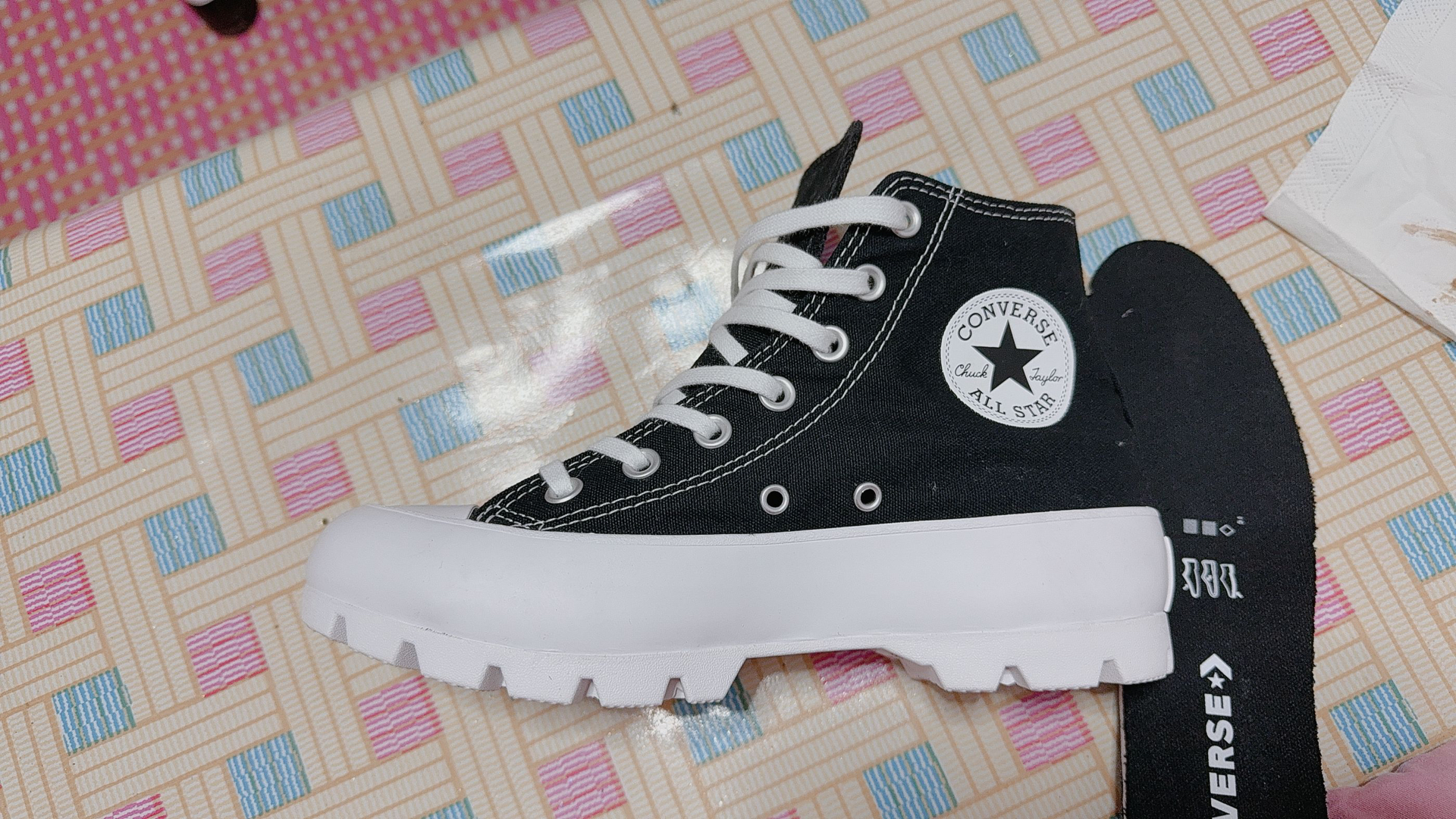 custom review-Конверс Lugged Chuck Taylor All Star Устойчивые к истиранию высокие кеды Женские Черно-белые