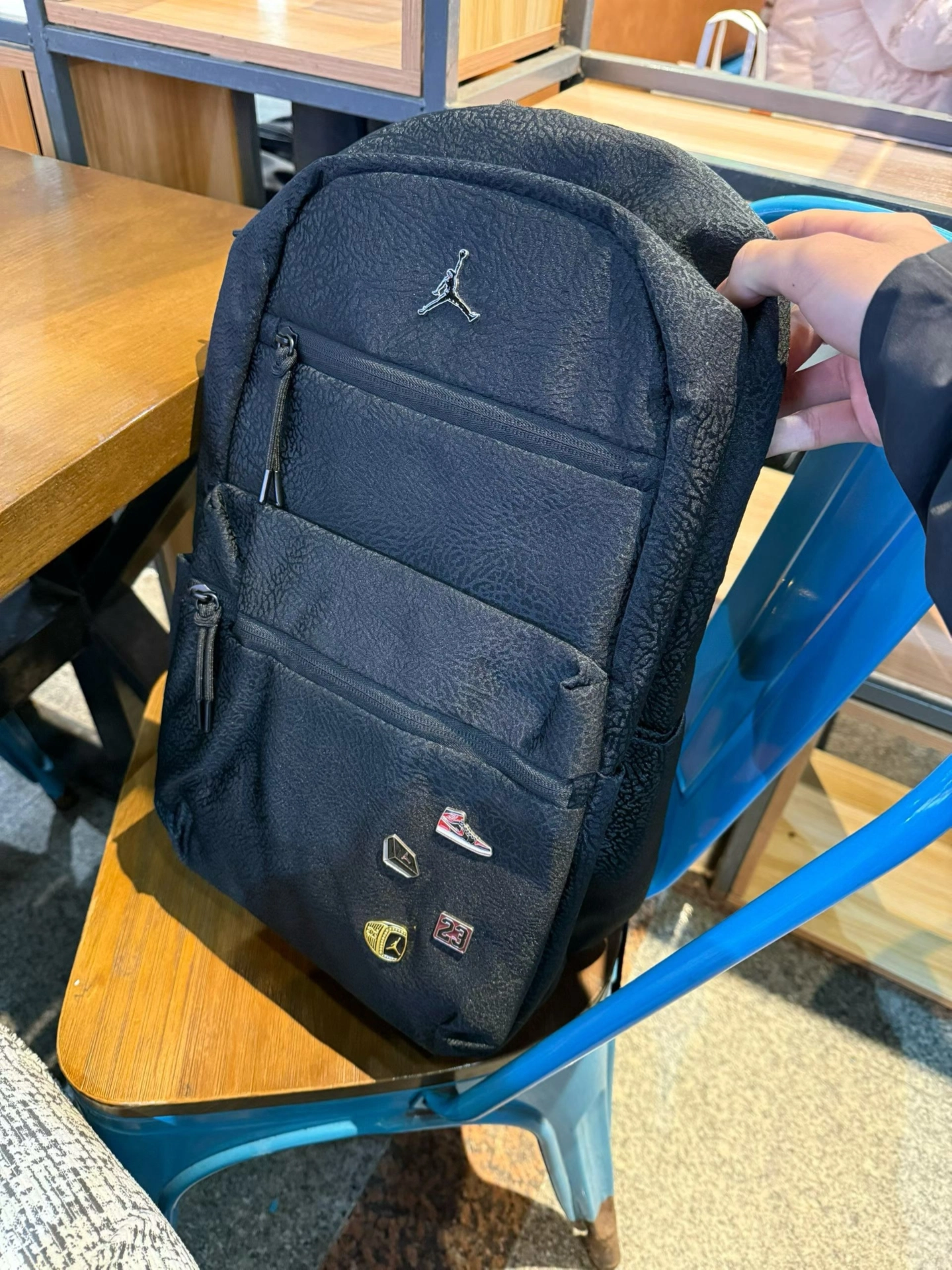 custom review-Jordan Полиэстер Баскетбольная Сумка Рюкзак Стандартный (Standard) Унисекс Черный