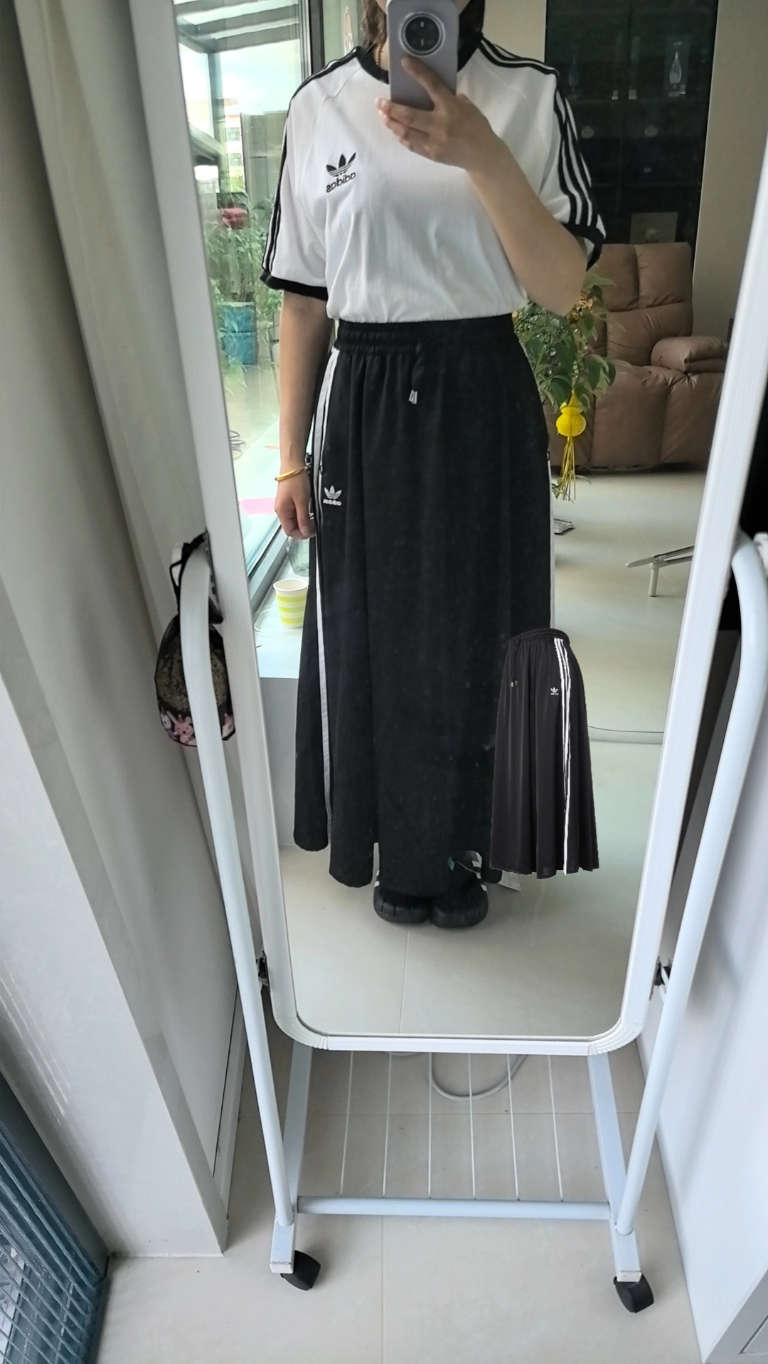 custom review-Adidas Originals Sportlife Повседневная Длинная Юбка Женская Черная