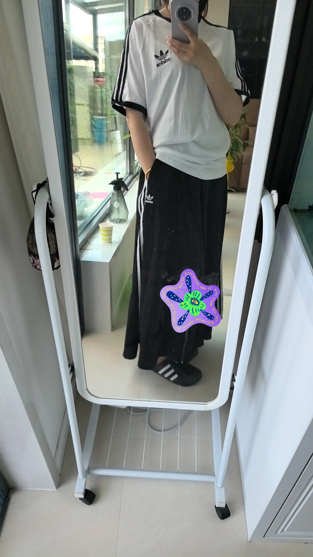 custom review-Adidas Originals Sportlife Повседневная Длинная Юбка Женская Черная