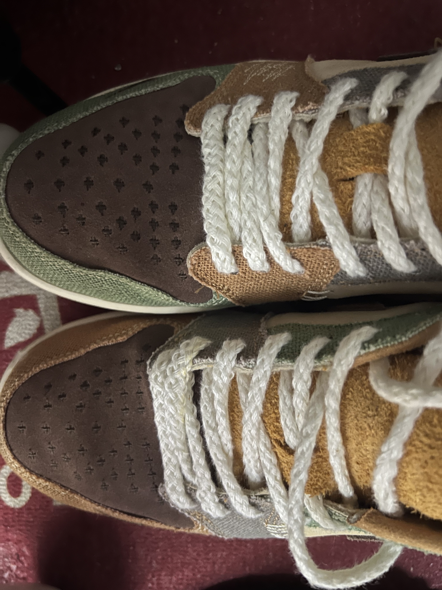 custom review-Zion Williamson x Jordan Air Jordan 1 Ретро Low OG 'VOODOO' Амортизация Противоскользящий Устойчивый к истиранию Легкий