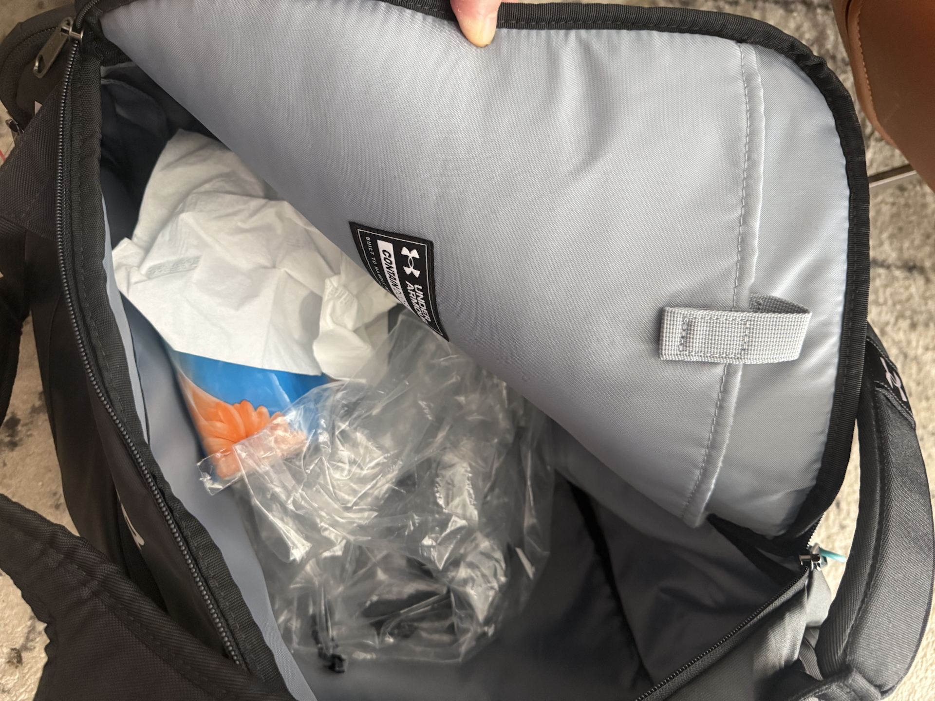 custom review-Under Armour Полиэстер Рюкзак Сумка Спортивная Сумка Маленькая Унисекс Черная