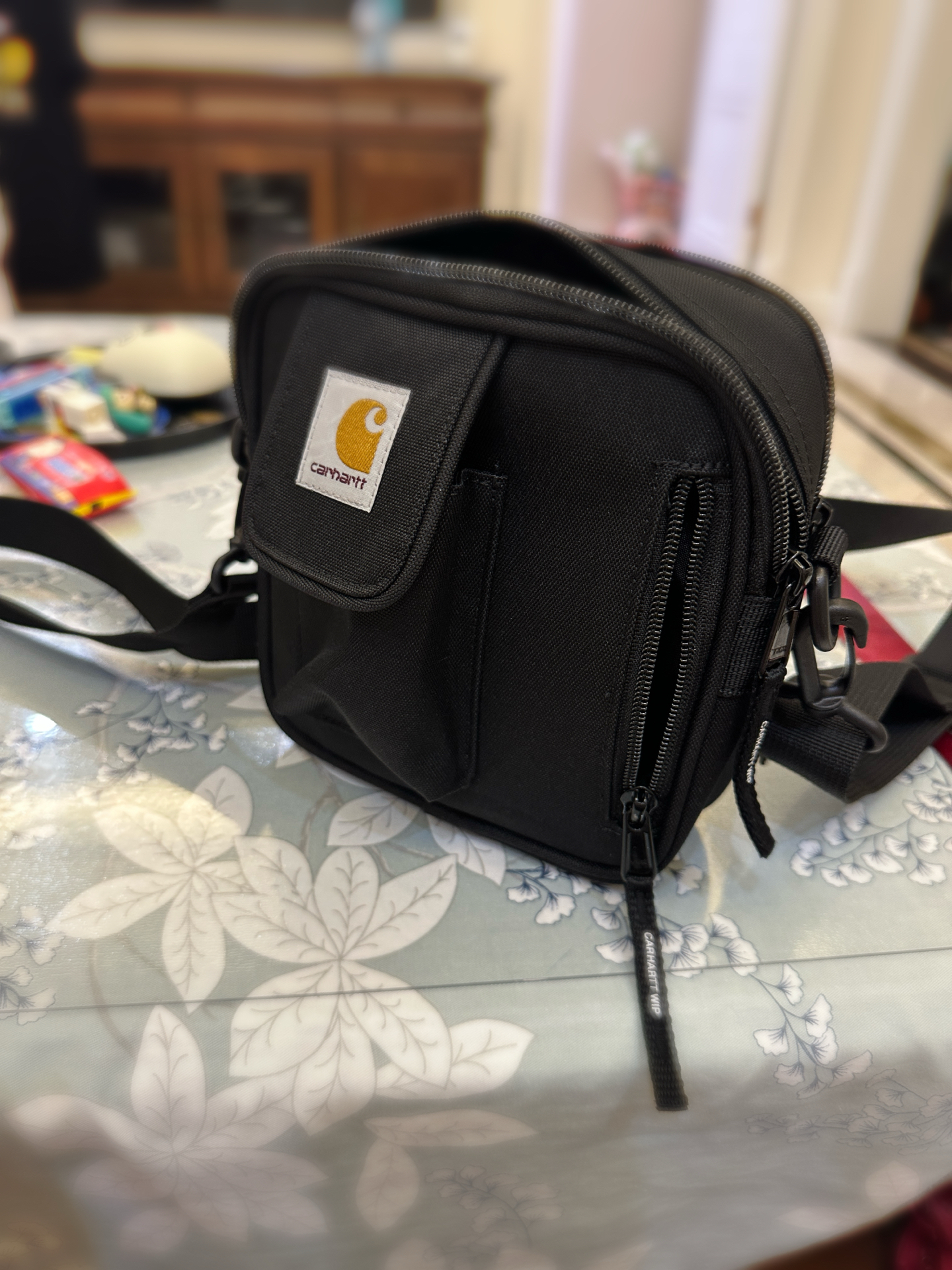 custom review-Carhartt WIP Ткань Tofu Сумка через плечо Стандартная (Standard) Унисекс Черная