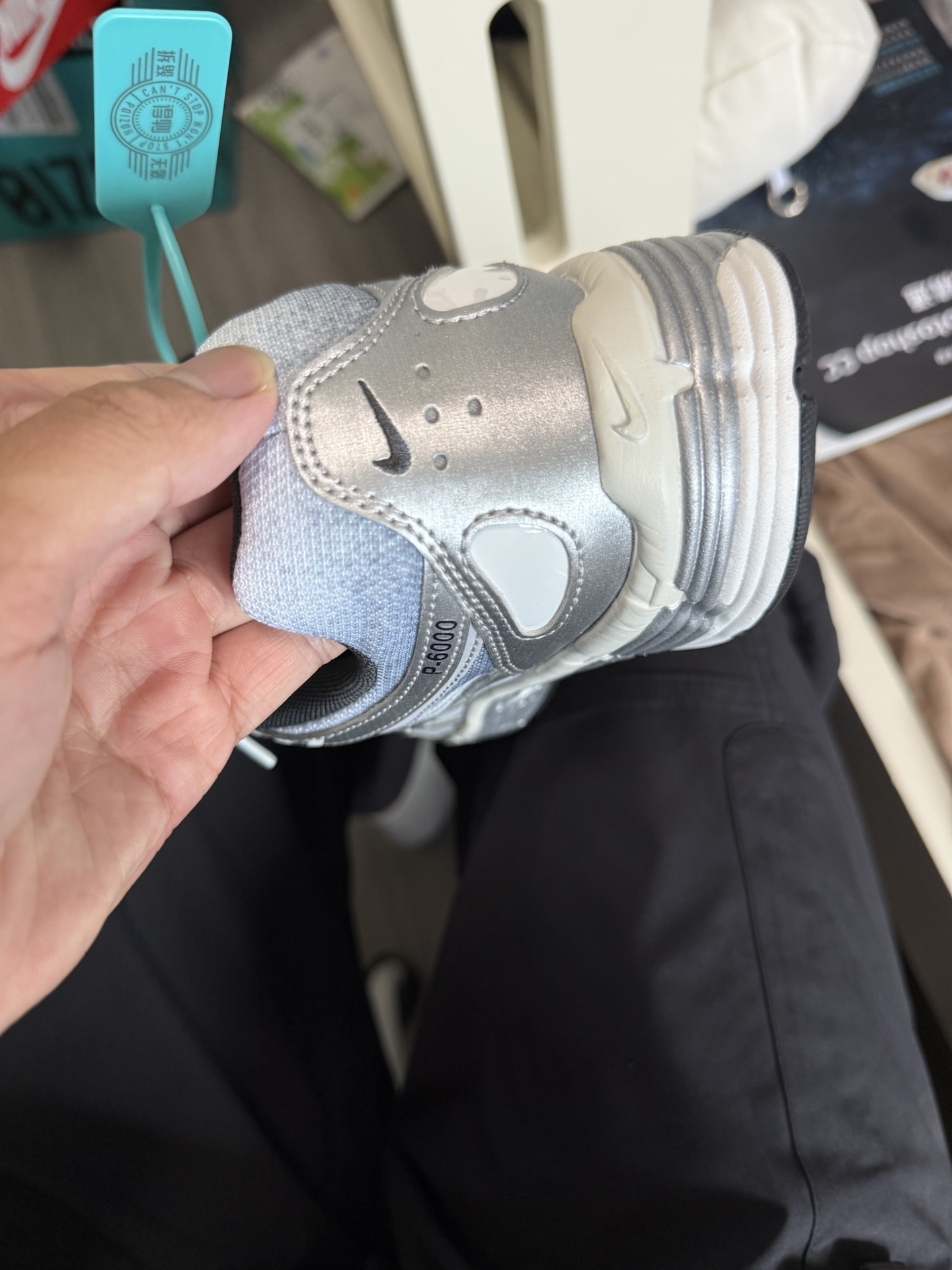 custom review-Nike P 6000 Устойчивый к истиранию Низкий Топ Повседневная Беговая Обувь Мужская Серебристо-Серый