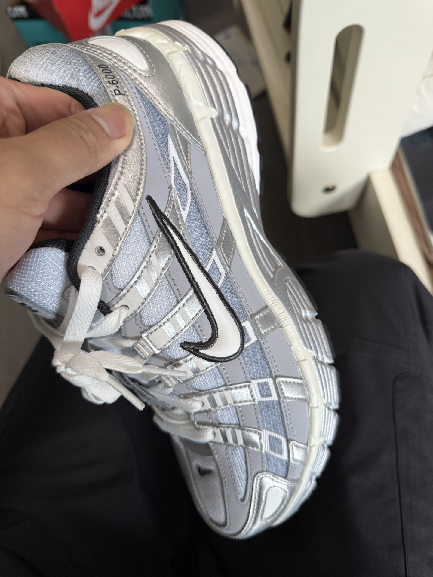 custom review-Nike P 6000 Устойчивый к истиранию Низкий Топ Повседневная Беговая Обувь Мужская Серебристо-Серый