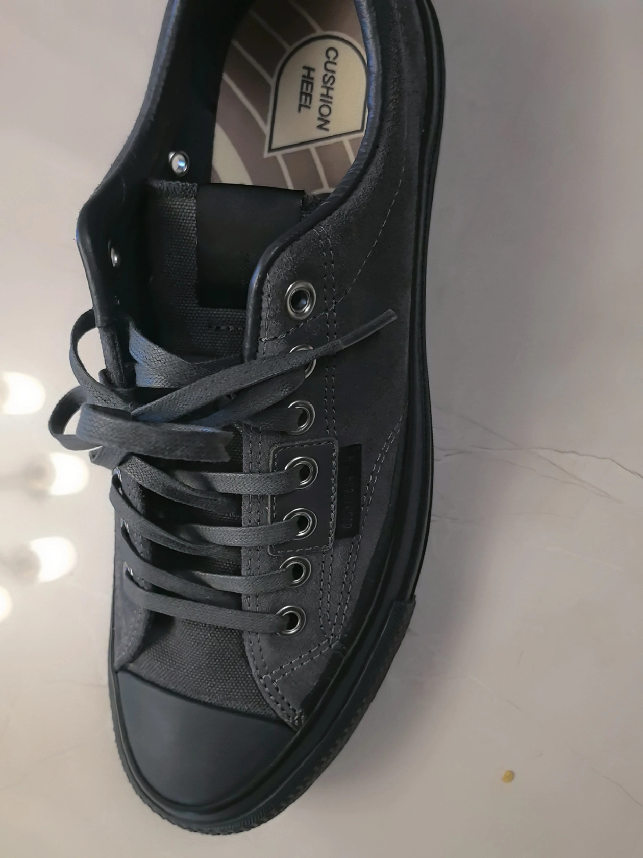 custom review-Конверс ADDICT CHUCK TAYLOR Устойчивые к истиранию Амортизирующие Низкие Кеды Унисекс Серый Черный