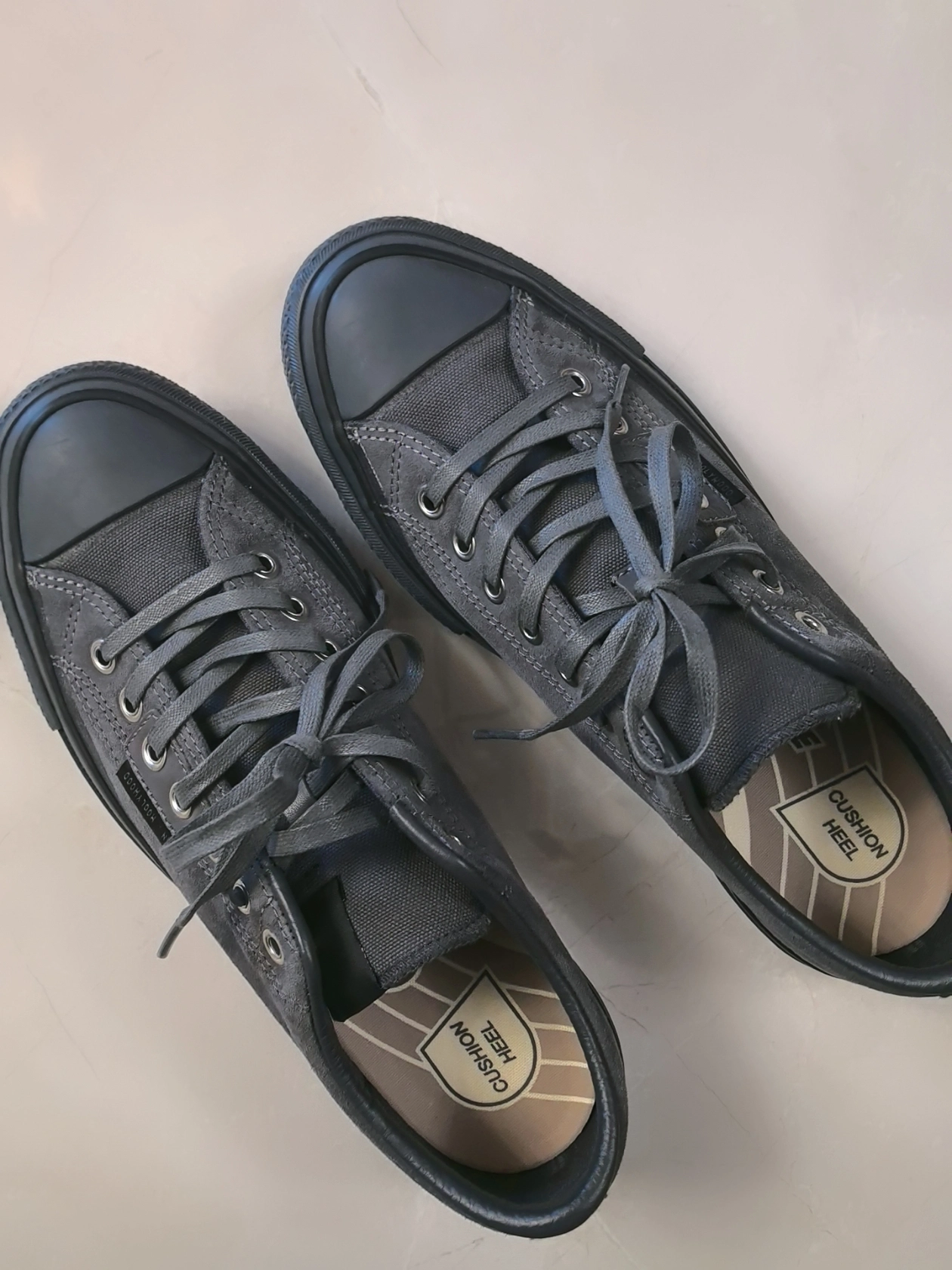 custom review-Конверс ADDICT CHUCK TAYLOR Устойчивые к истиранию Амортизирующие Низкие Кеды Унисекс Серый Черный