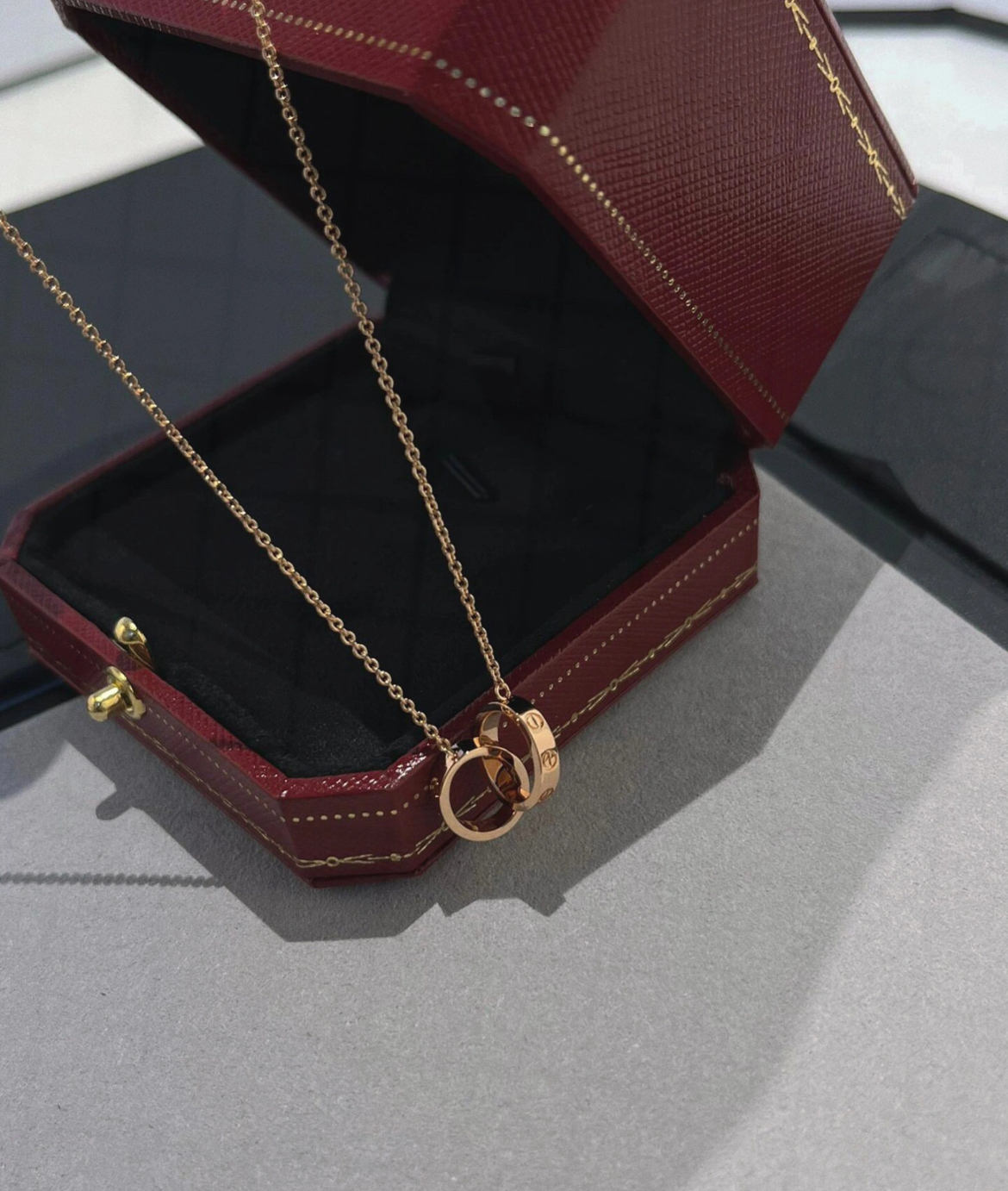 cartier卡地亚love双环项链