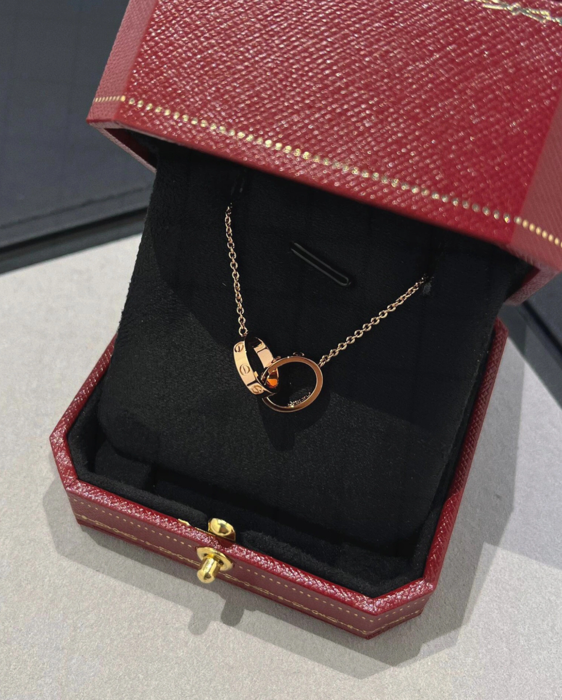 cartier卡地亚love双环项链