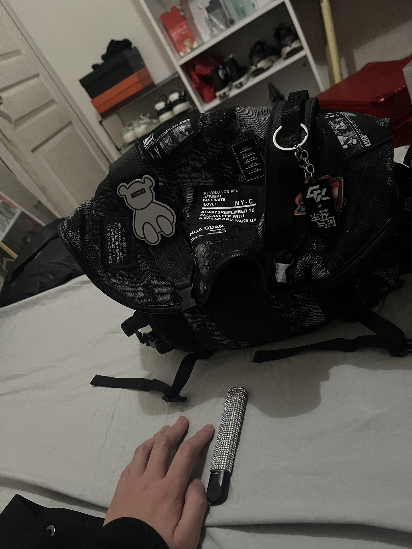 custom review-MASTER CANVAS Ткань Сумка через плечо Унисекс Черная