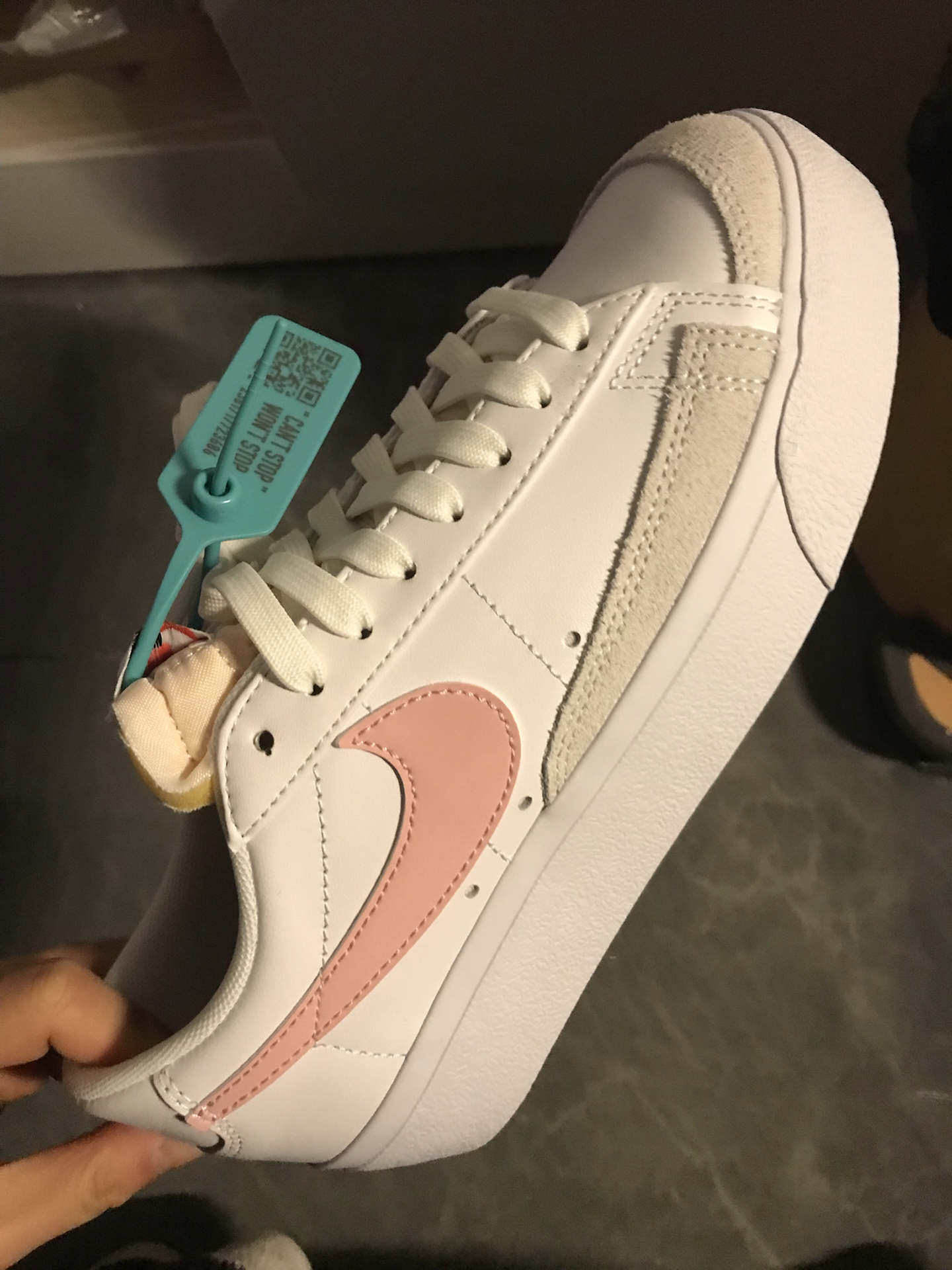 custom review-Nike Blazer Low Top Скейтборд Кроссовки Платформа Женские Белые