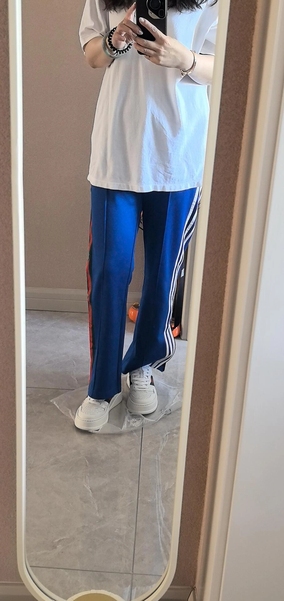 custom review-GUCCI X ADIDAS ORIGINALS Коллаборация SS22 Вязаные Спортивные Штаны Унисекс Кобальтовый Синий