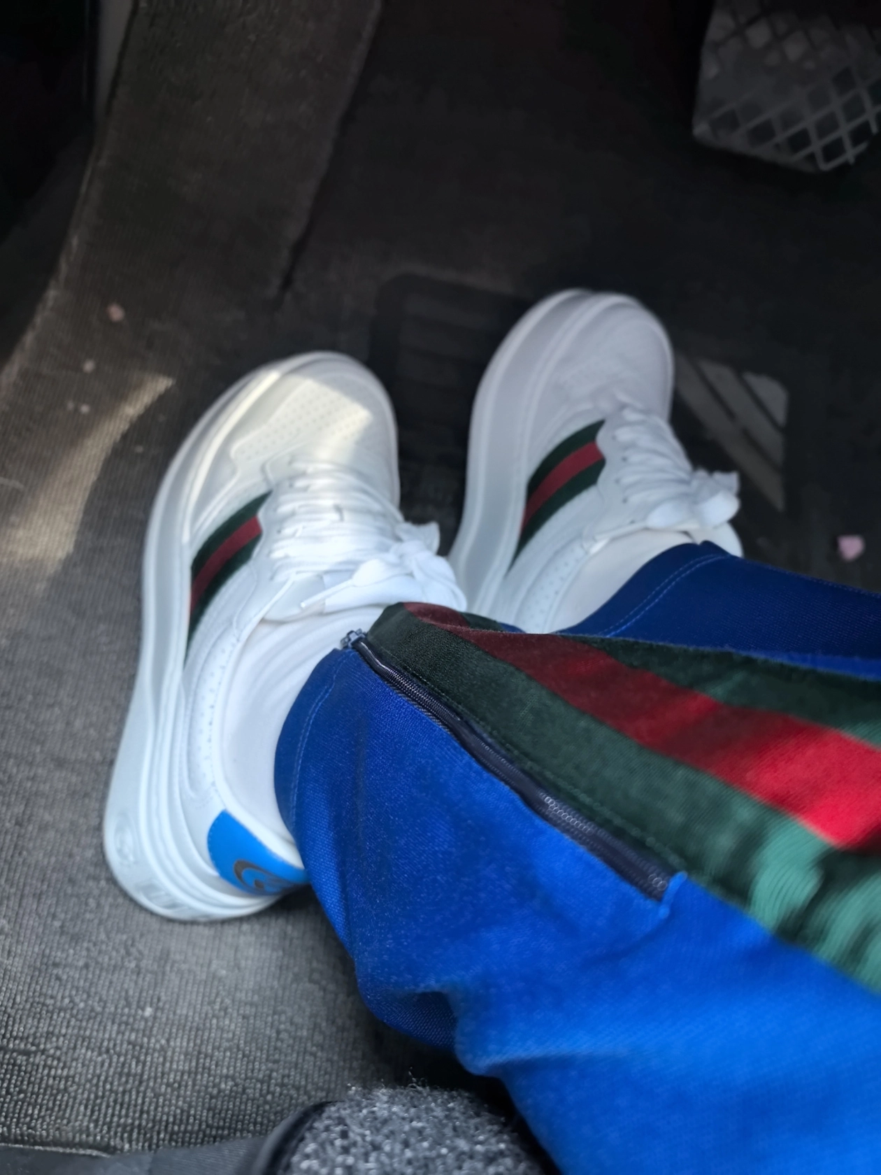 custom review-GUCCI X ADIDAS ORIGINALS Коллаборация SS22 Вязаные Спортивные Штаны Унисекс Кобальтовый Синий